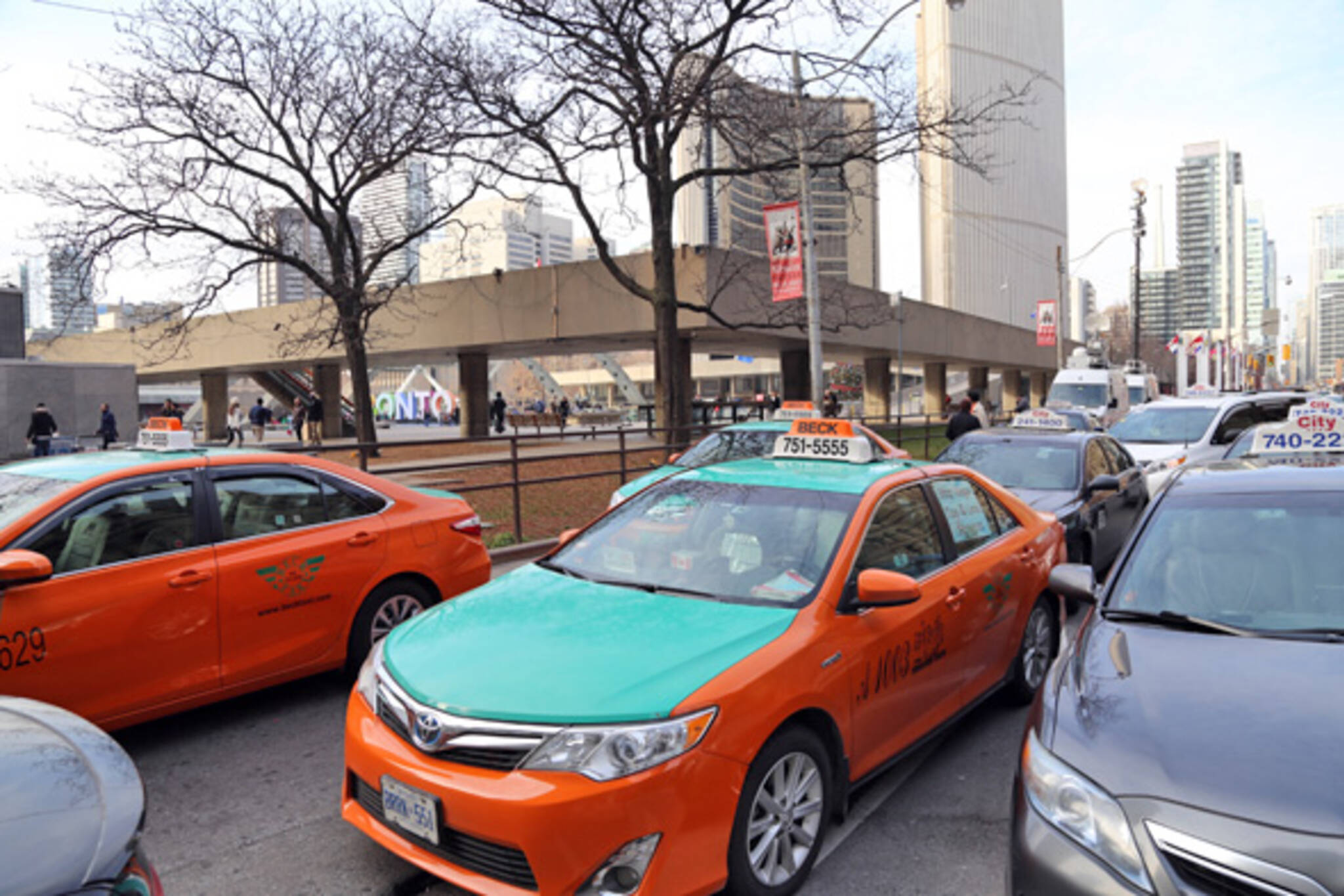 Beck taxi protest Toronto
