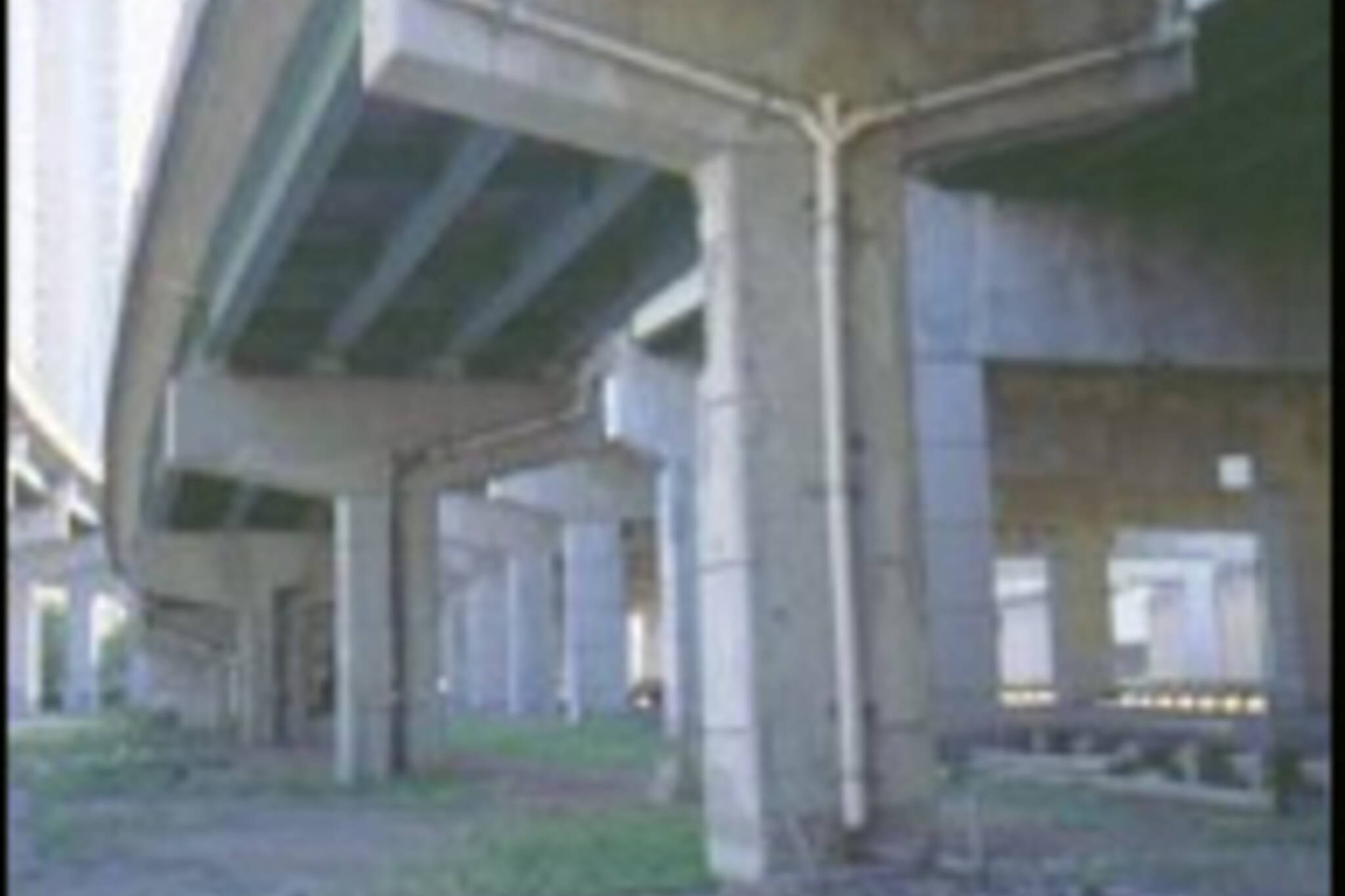 The concrete jungle that is undeneath the Gardiner Expressway.  Photo from www.civ.utoronto.ca