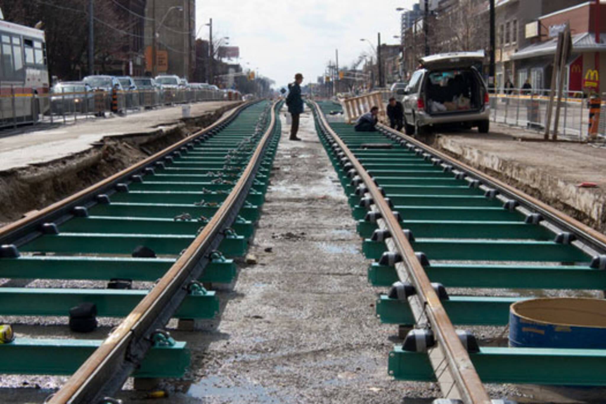 ttc streetcar track construction