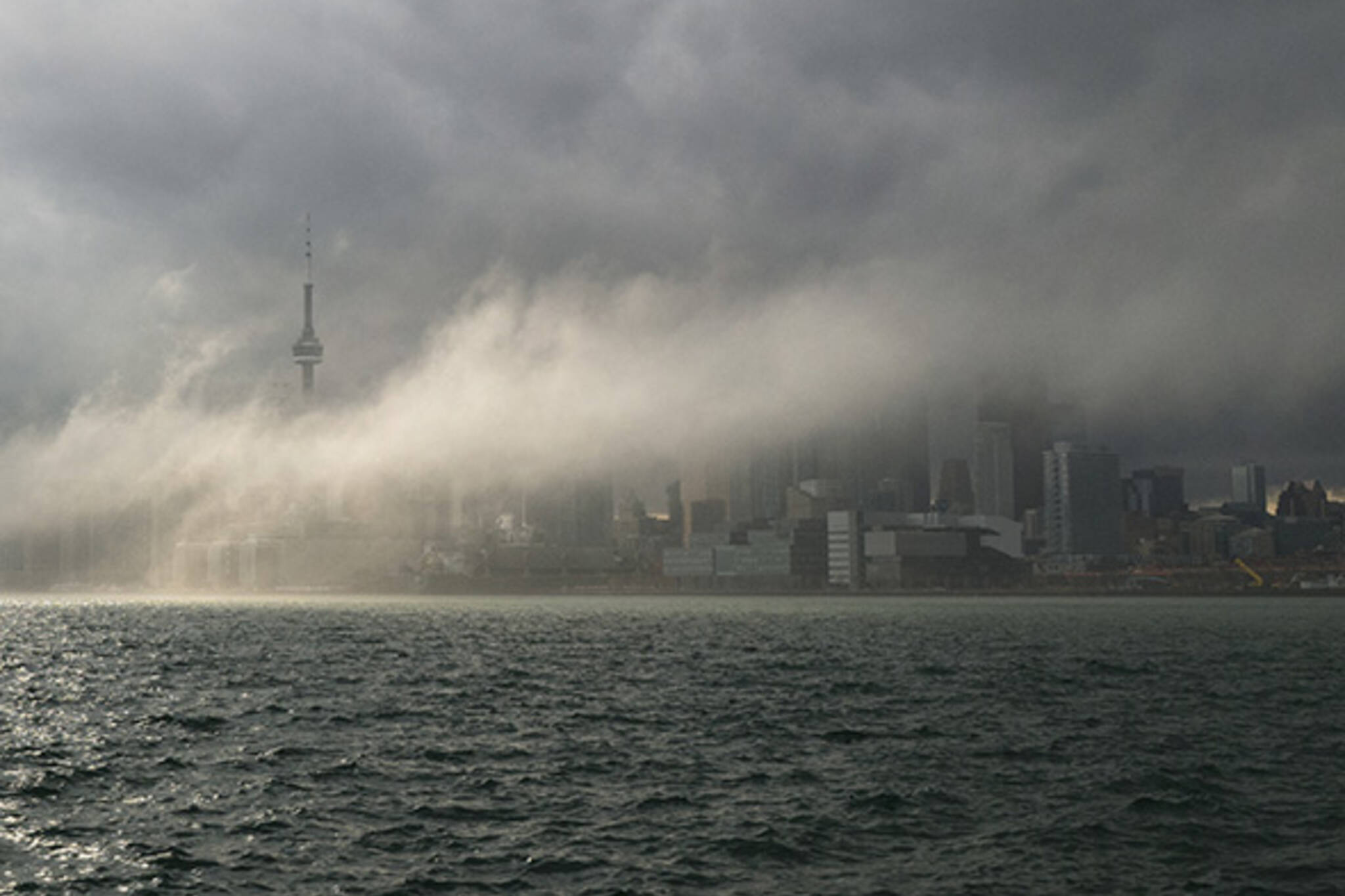 Toronto skyline mist