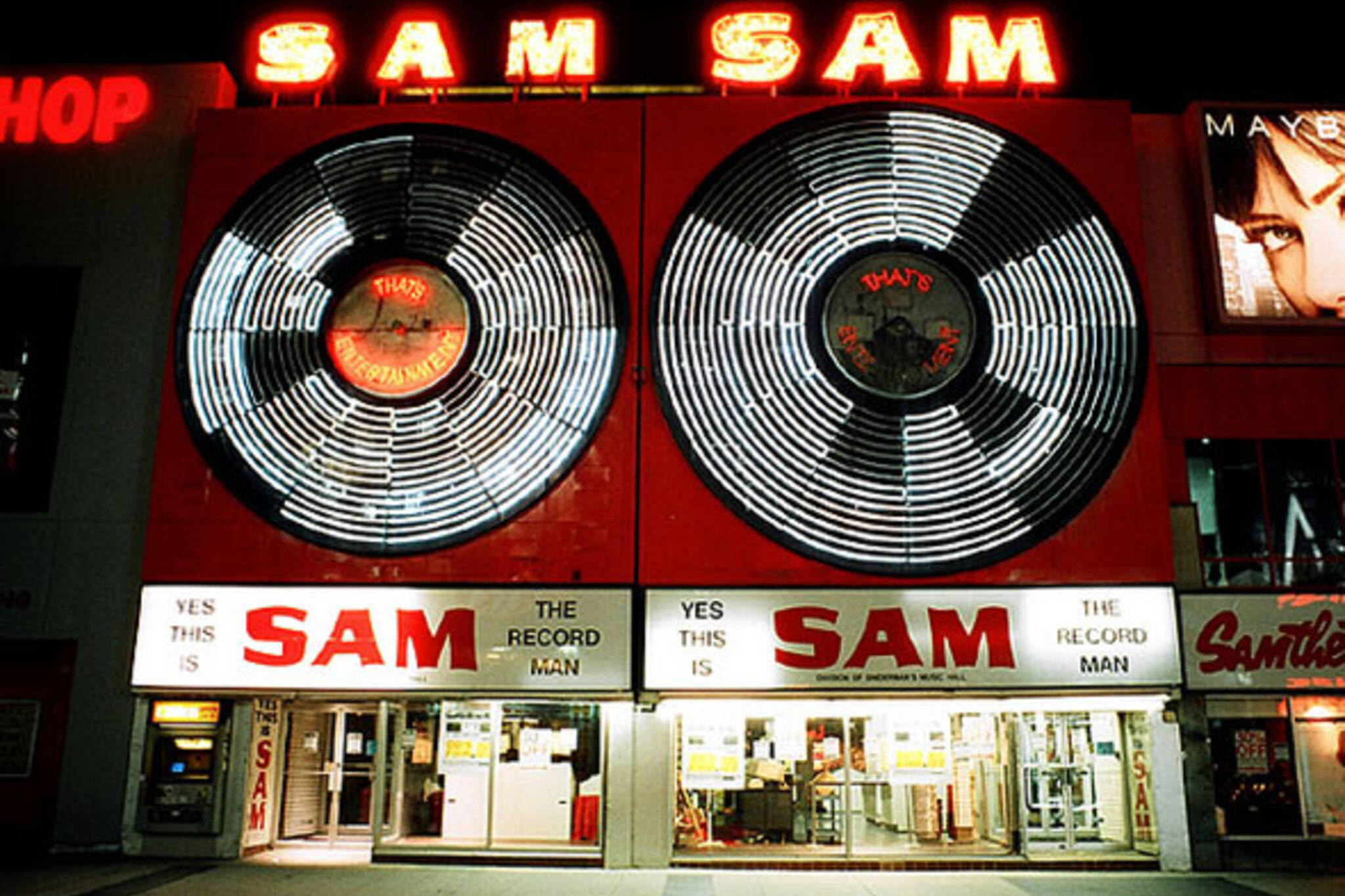 Sam Record Man Sign