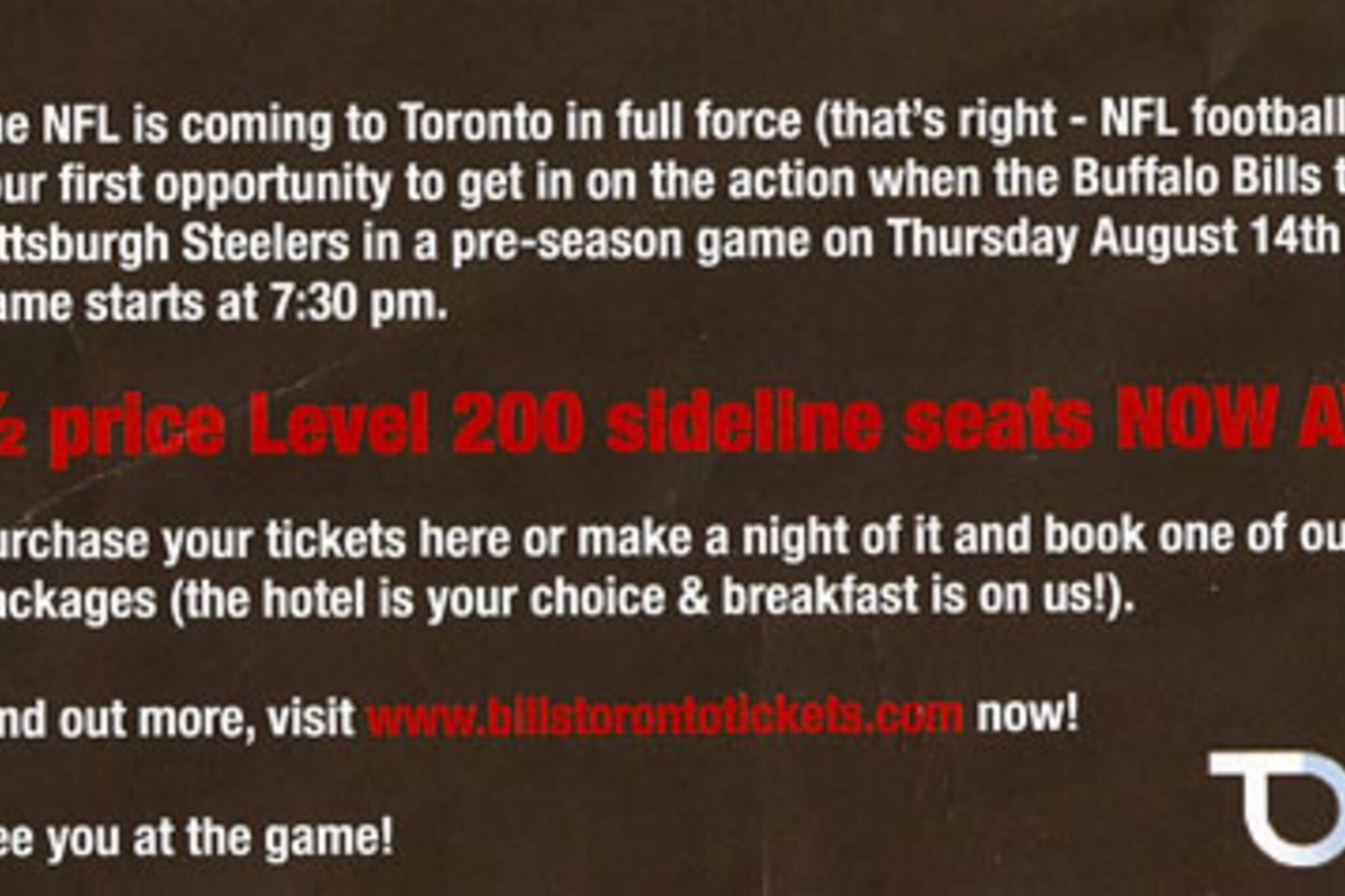 Bills Tickets Toronto