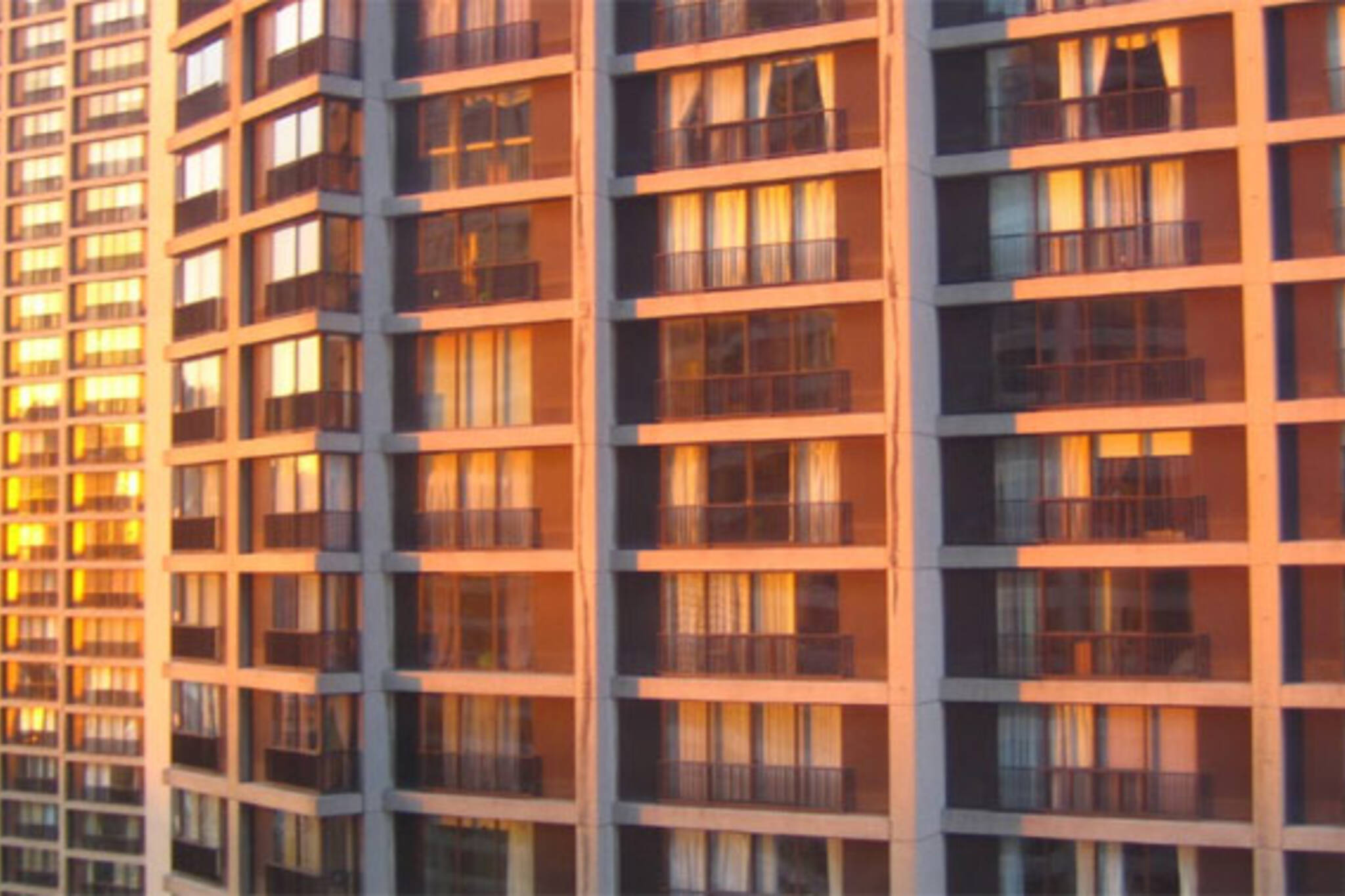 sun on apartment building toronto