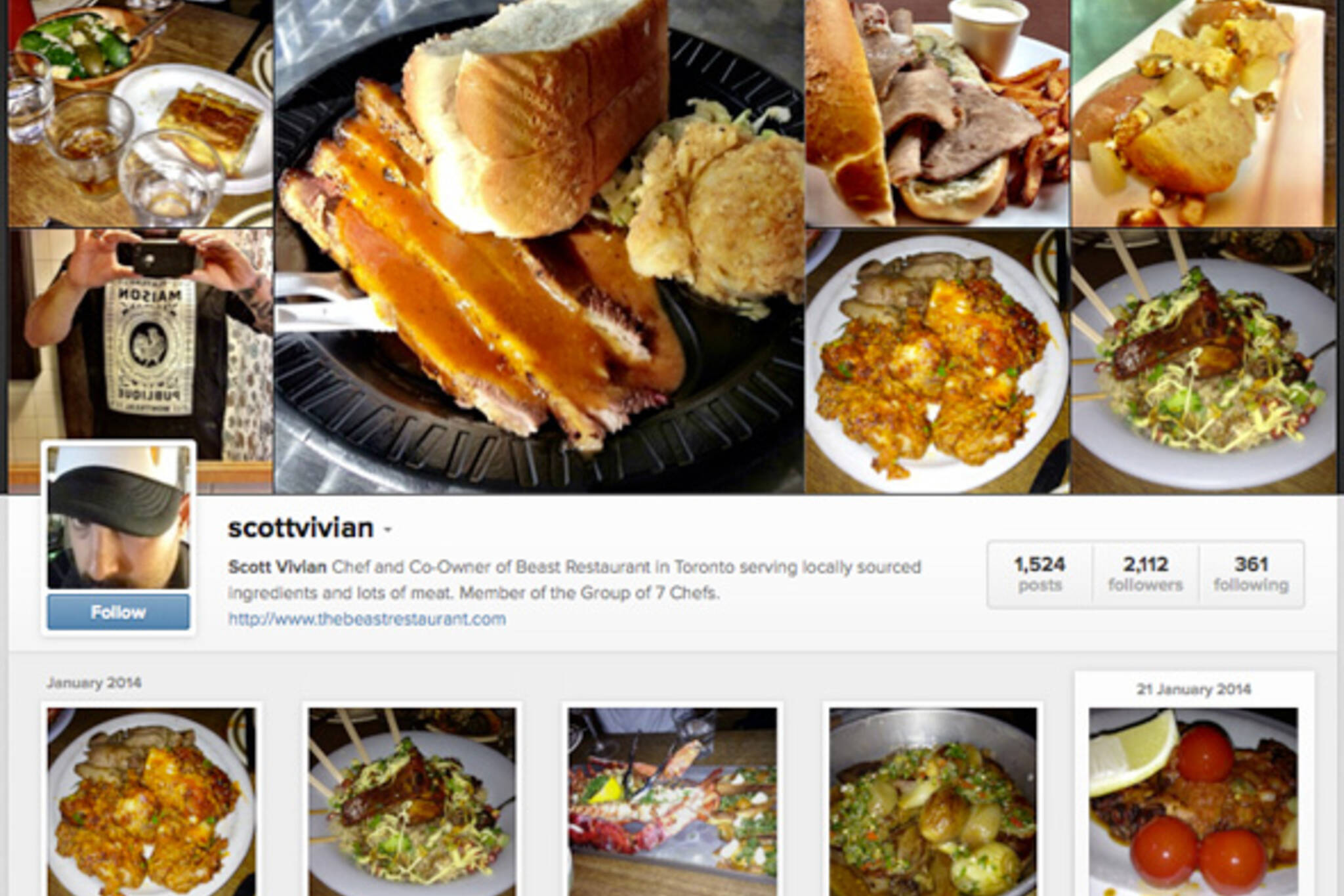 food instagram accounts in toronto - instagram chefs to follow