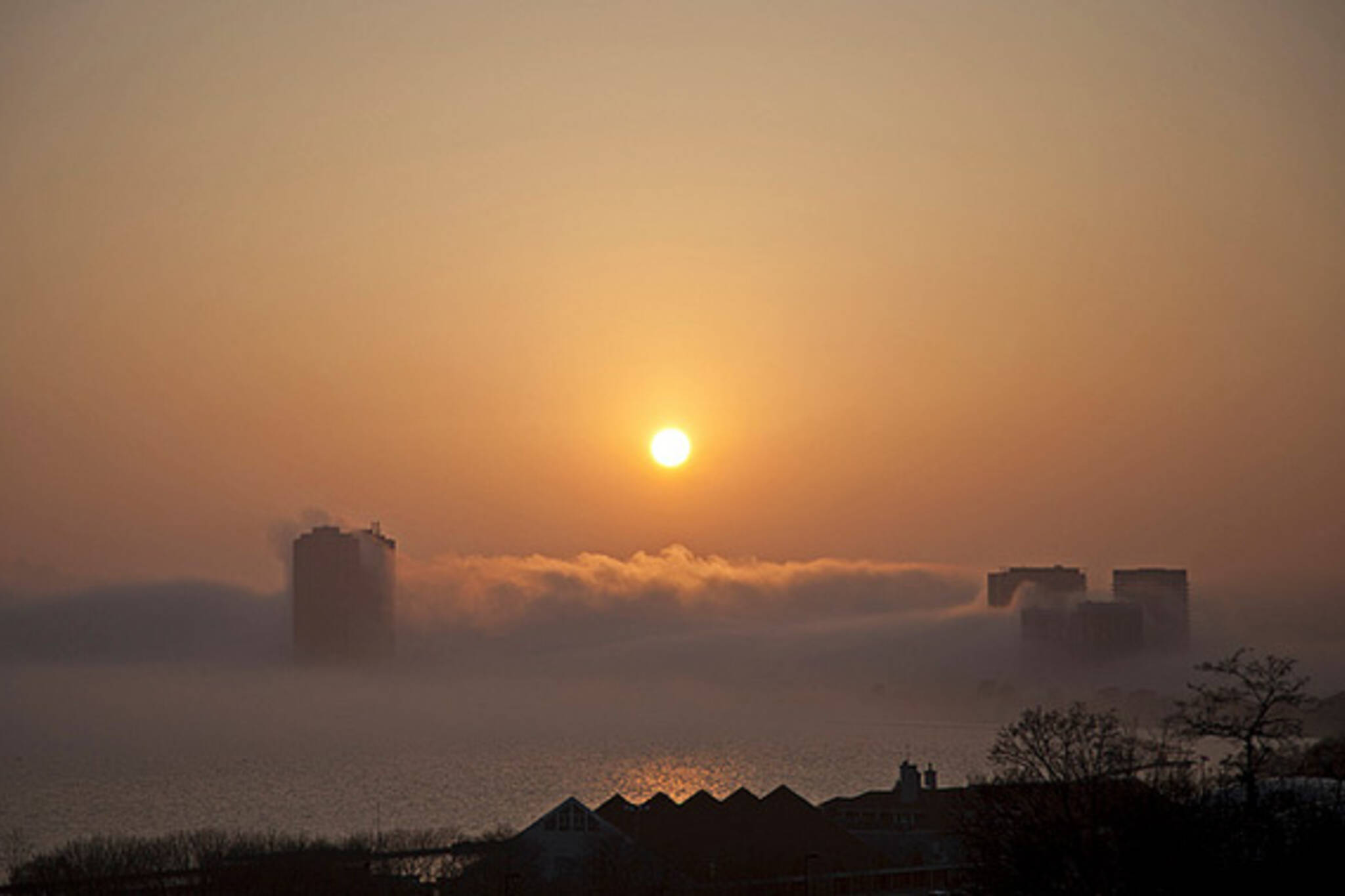 Fog Sunset Toronto