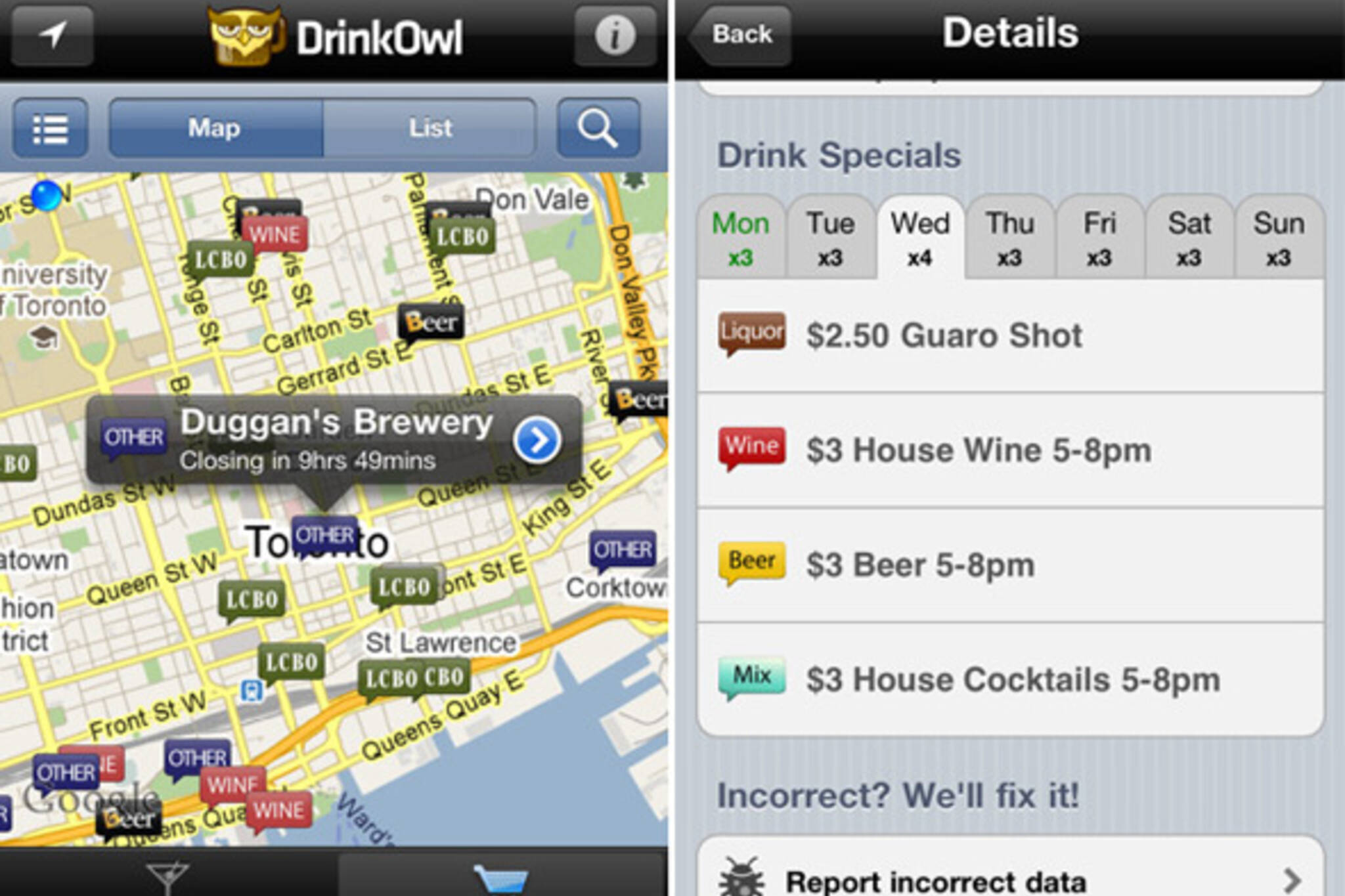 DrinkOwl iPhoneApp