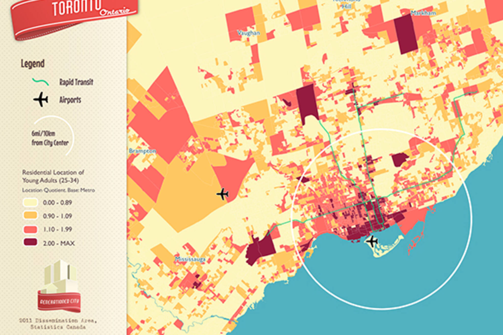 young adults map toronto
