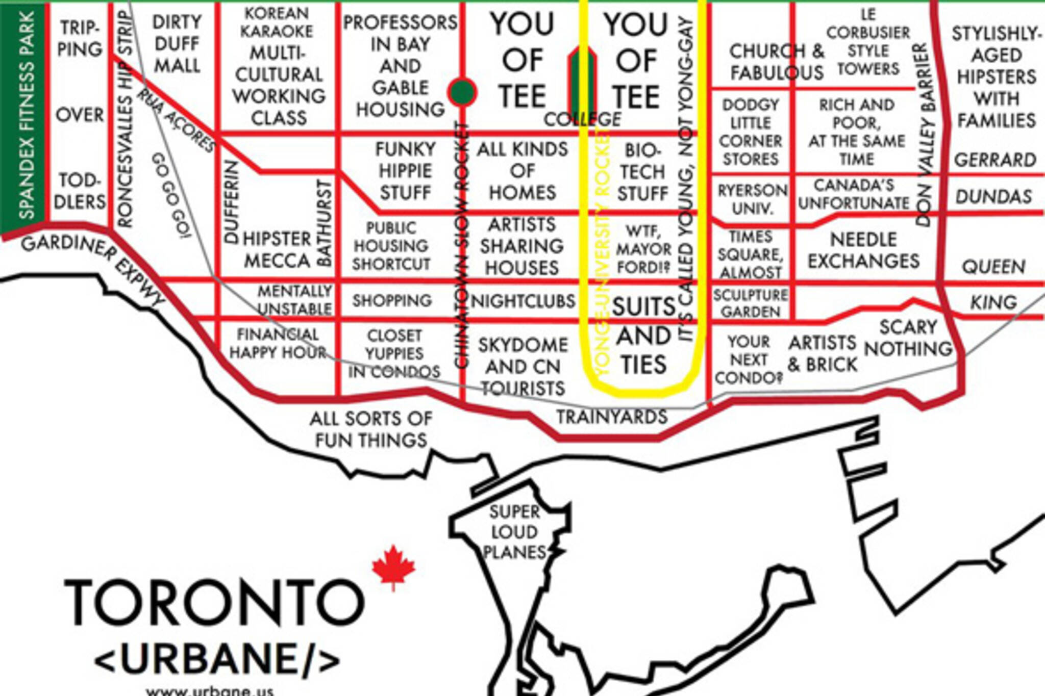 Urbane Map Toronto