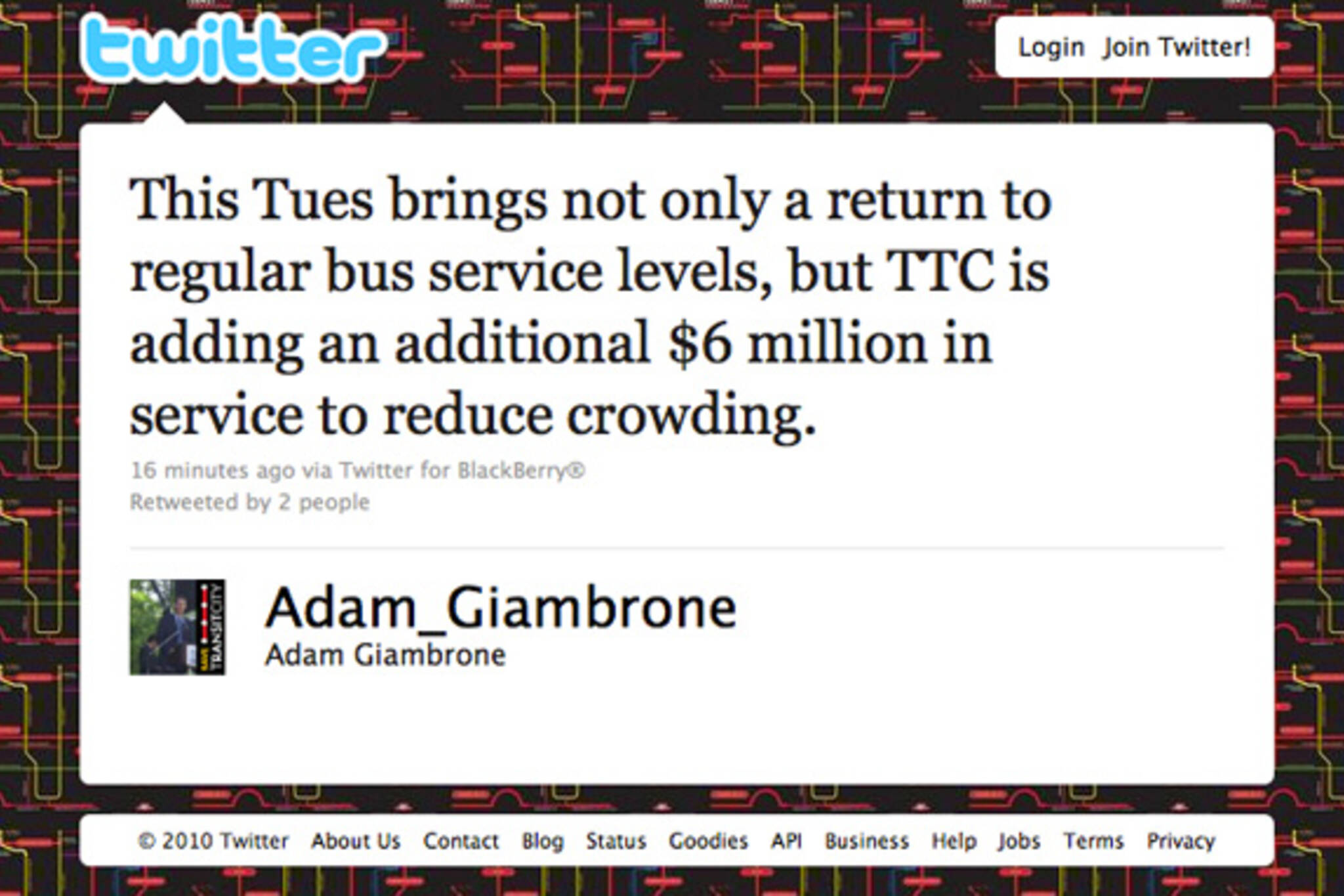 Adam Giambrone Twitter