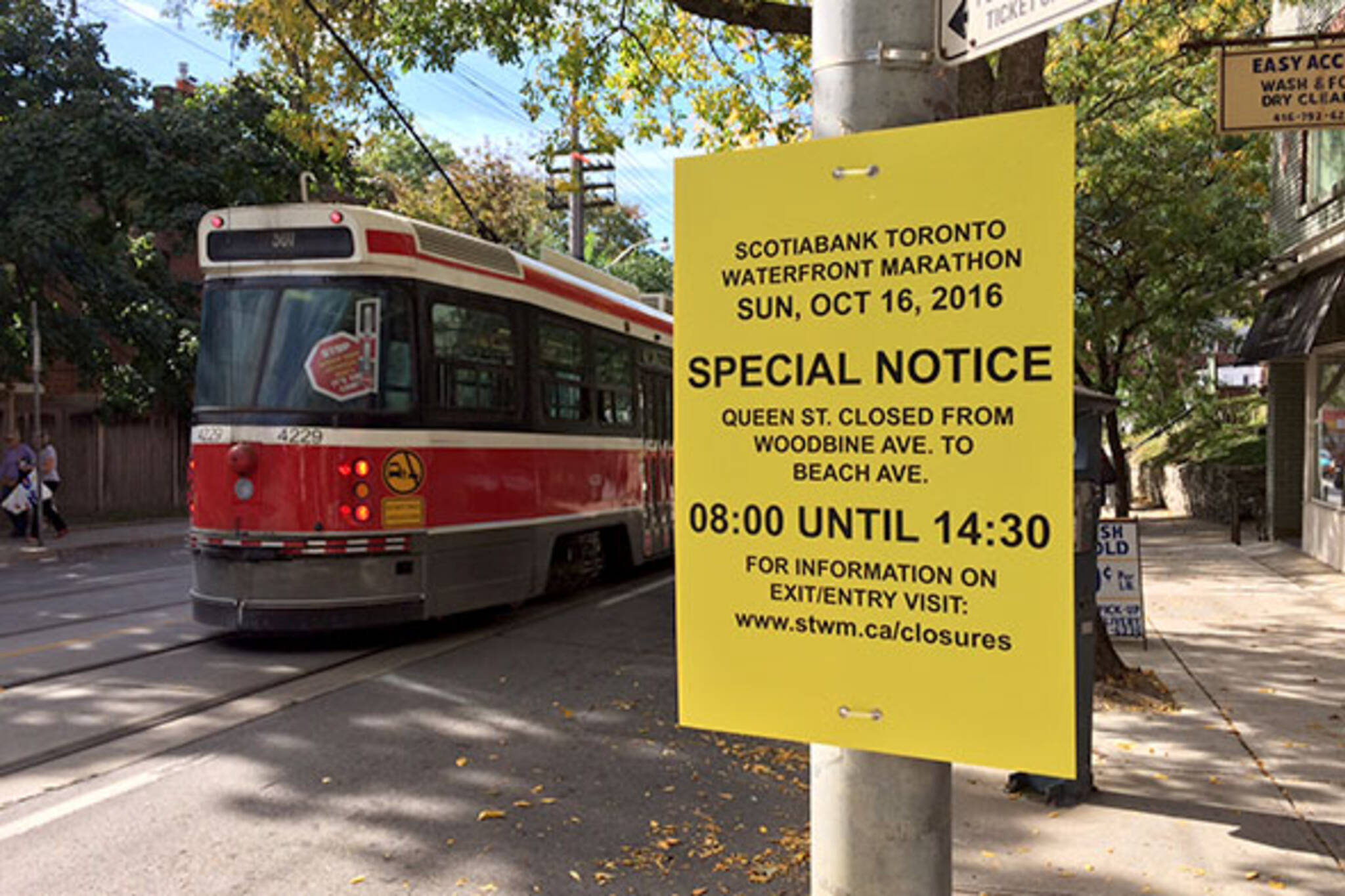 Scotiabank Toronto Waterfront Marathon road closures and route info