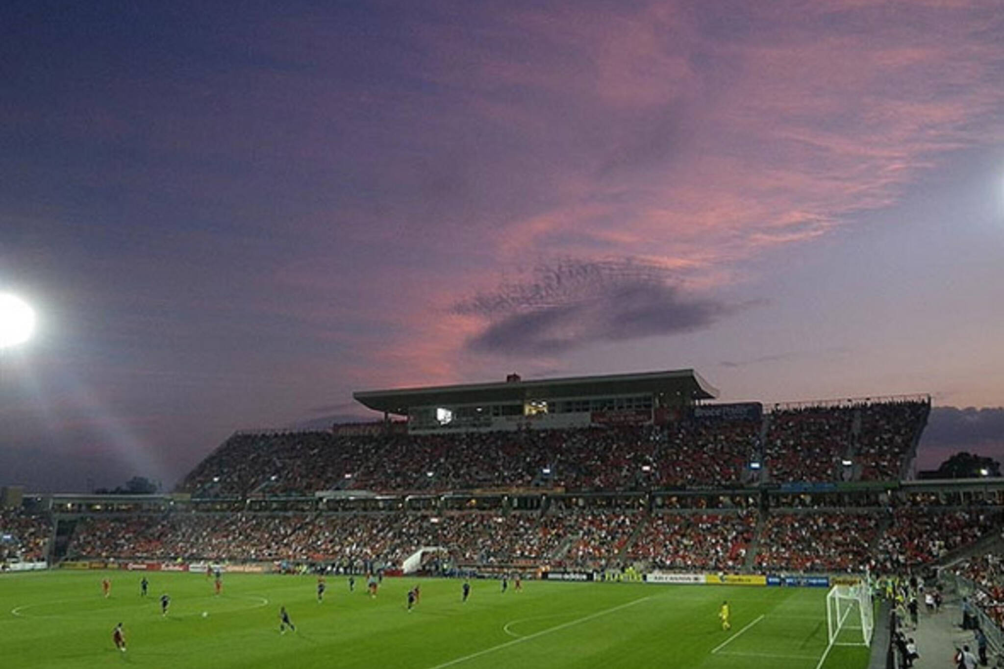 sky, sunset, soccer