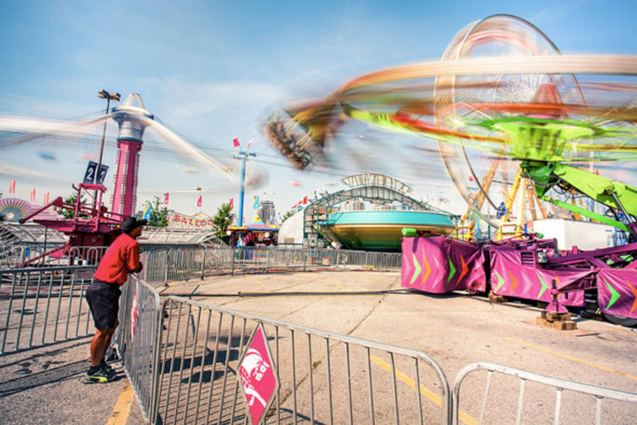toronto the ex CNE midway rides swings time lapse