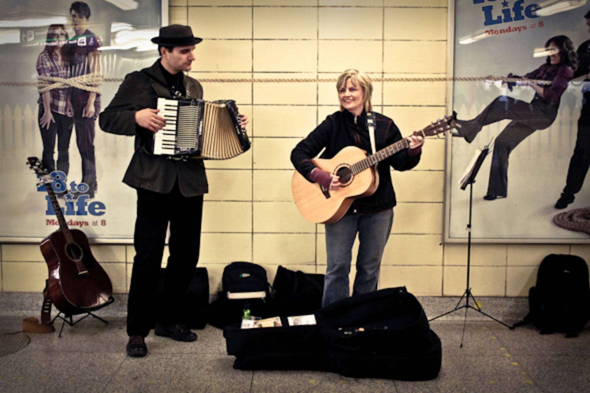 TTC buskers Sue and Dwight
