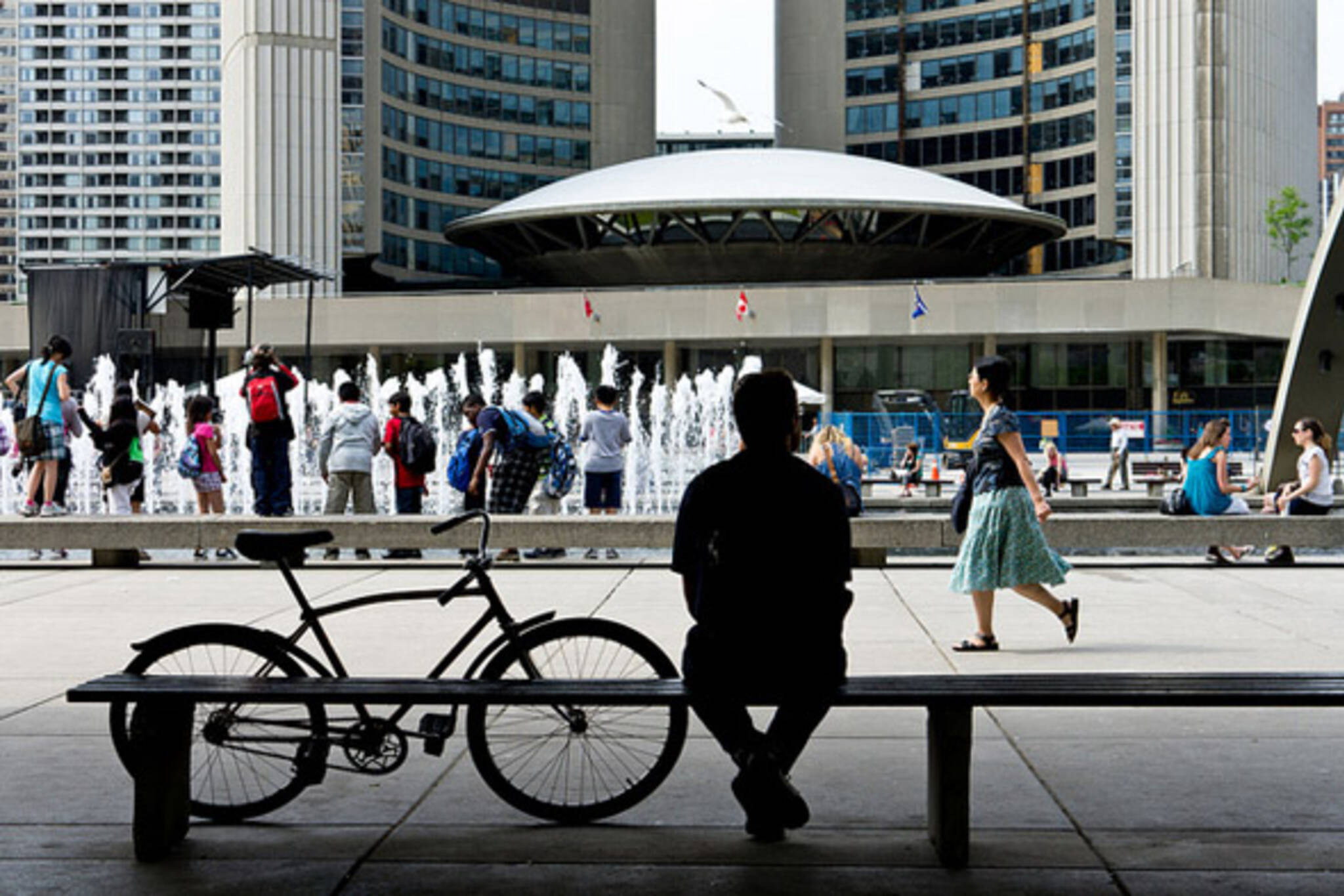bike, sit, city hall