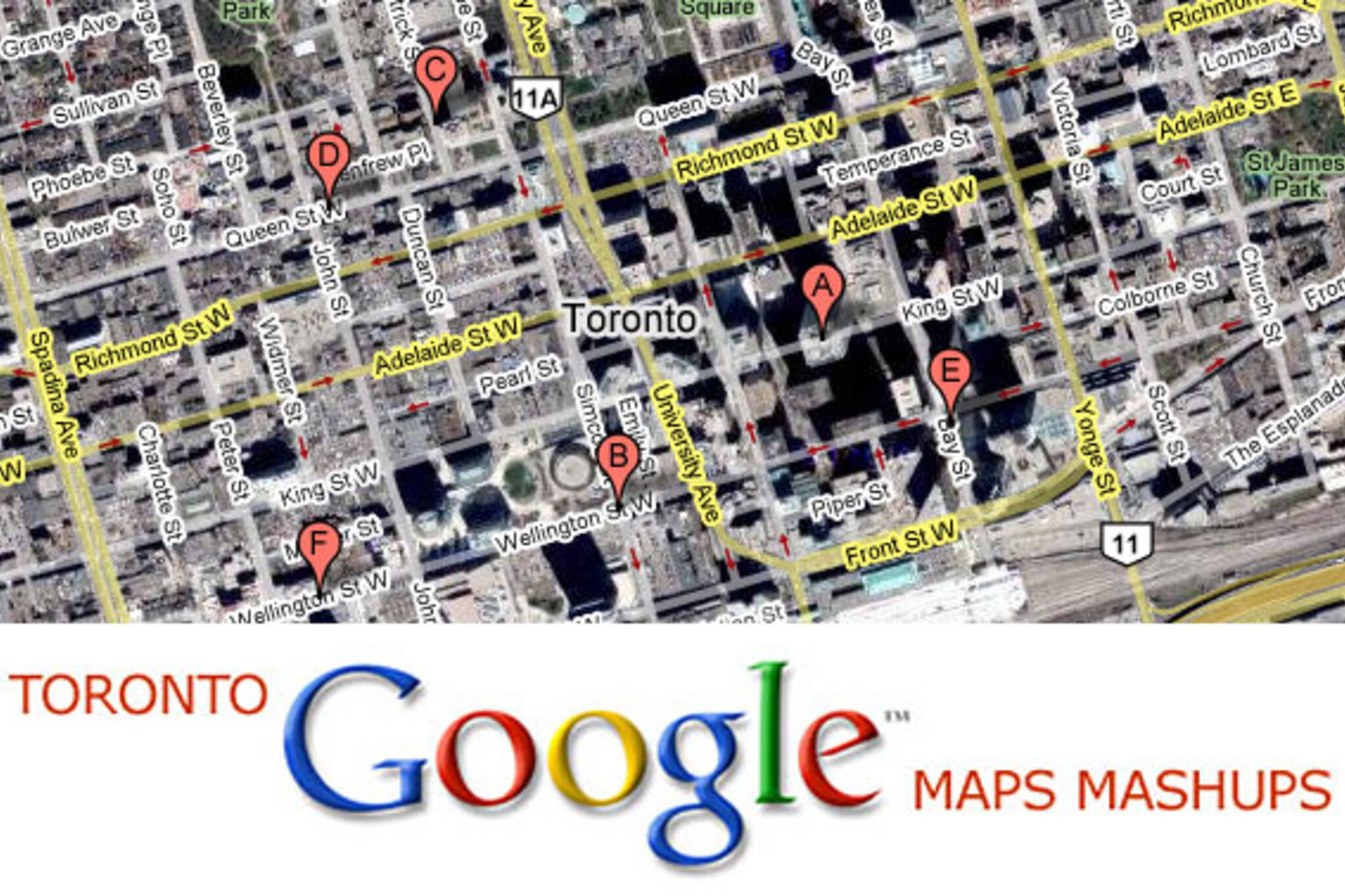 多伦多谷歌地图混搭列表