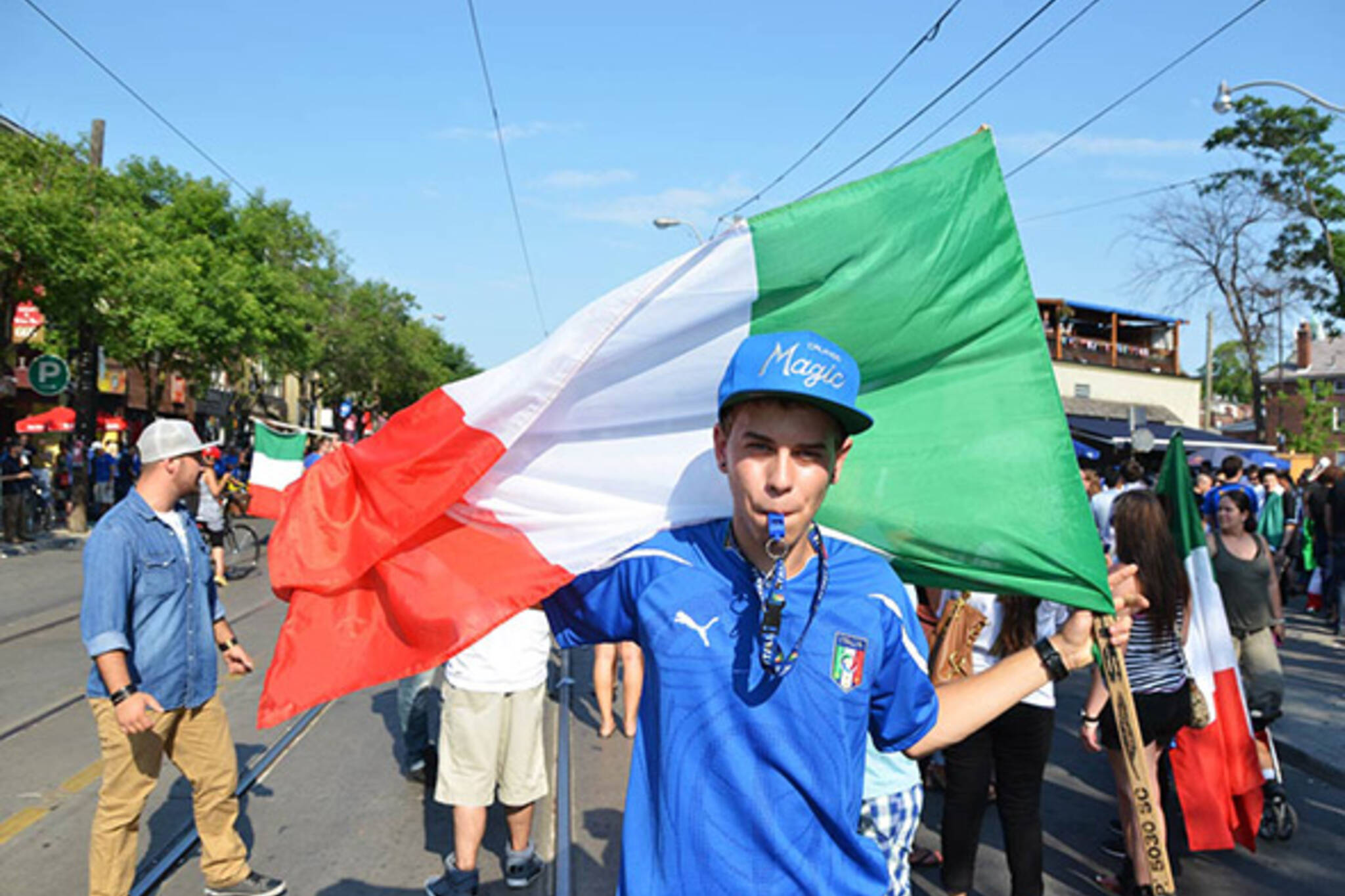 Little Italy Toronto Euro Soccer Celebration