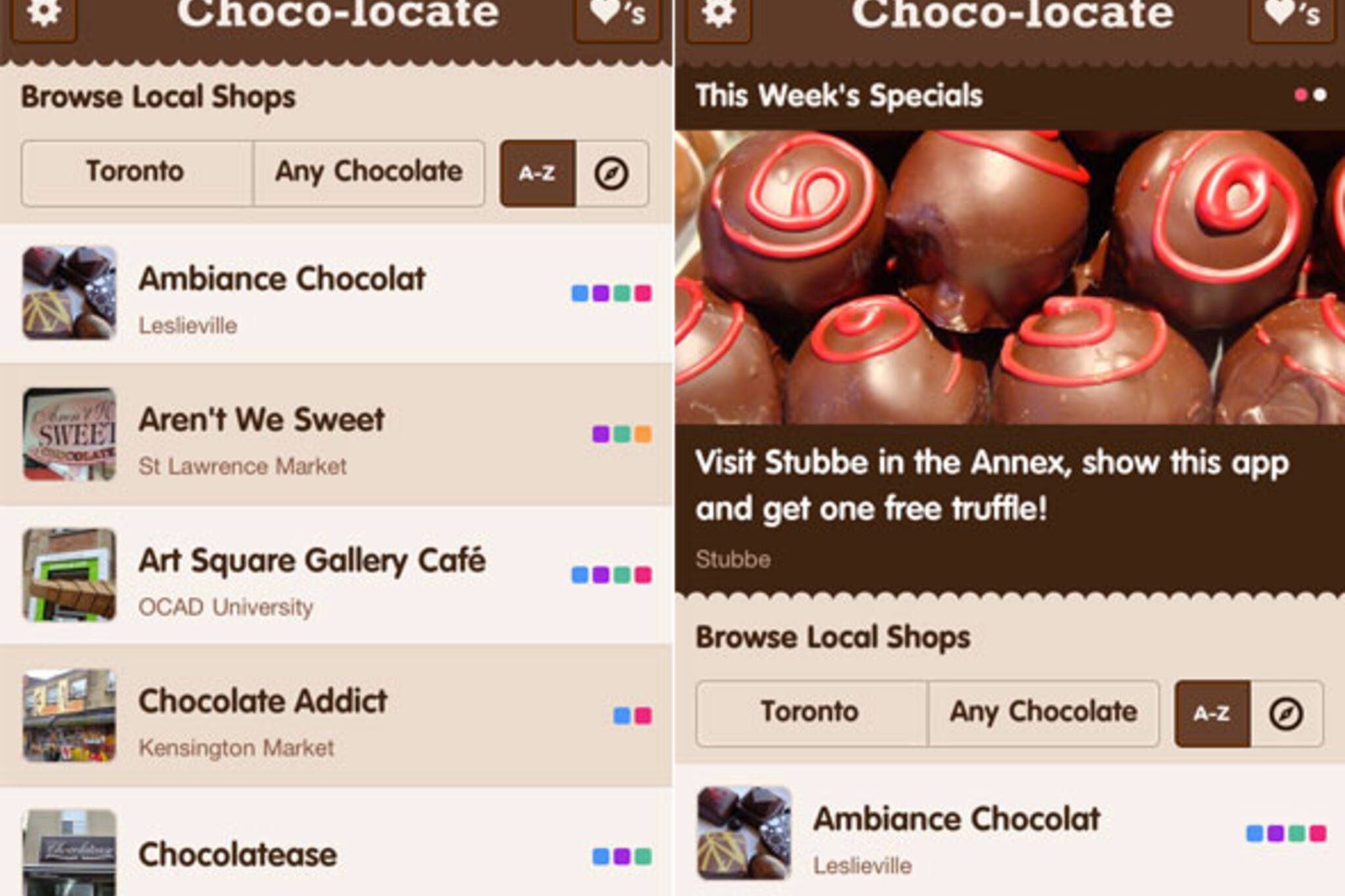 Chocolate iphone app