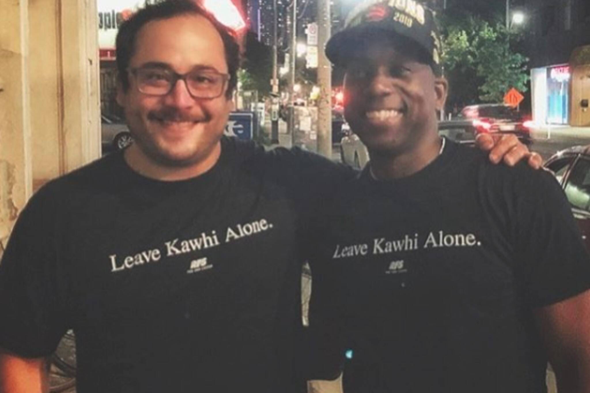 Two guys in Toronto made hilarious knock-off New Balance Kawhi Leonard  shirts