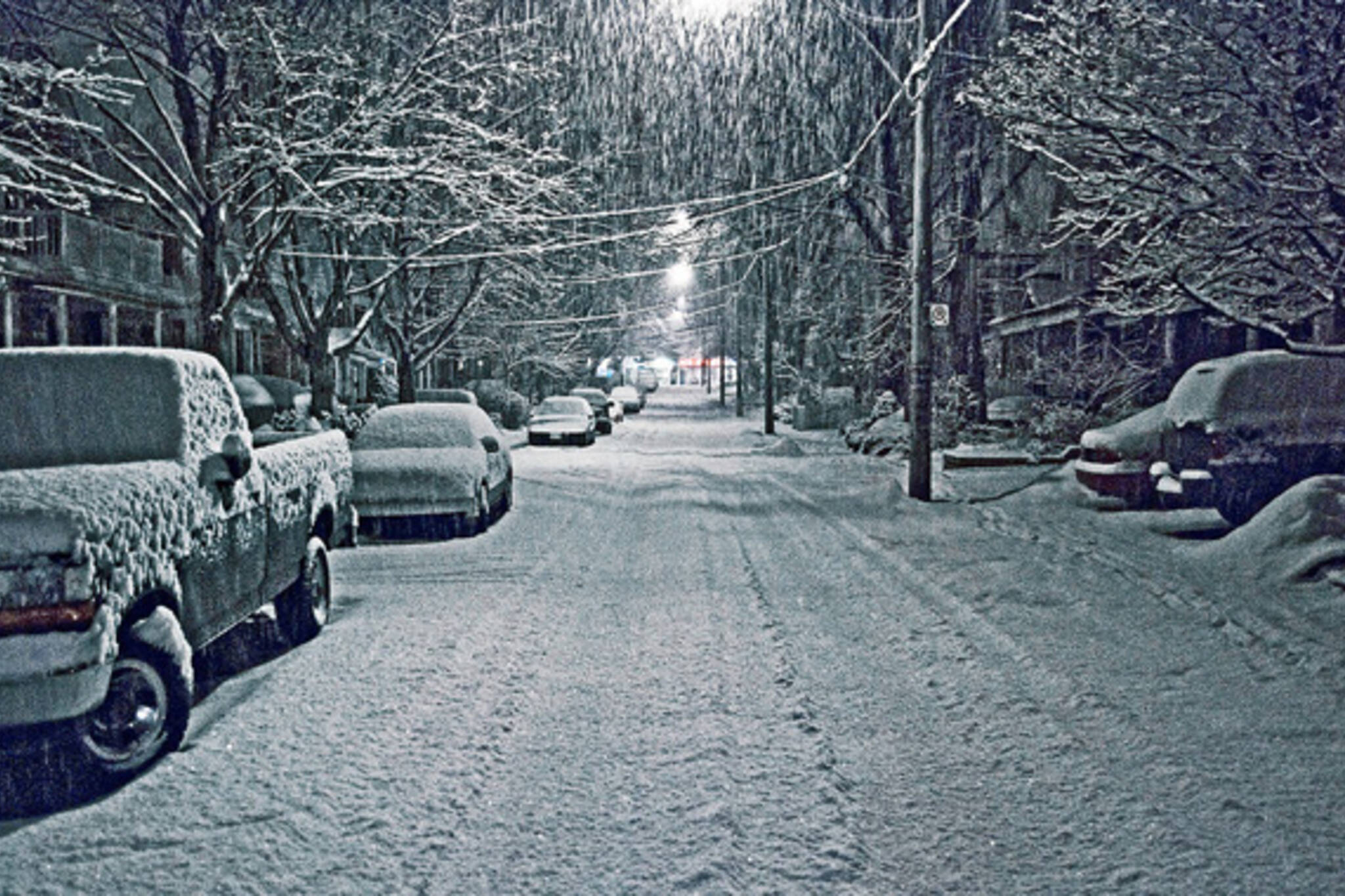Snowy Toronto Night