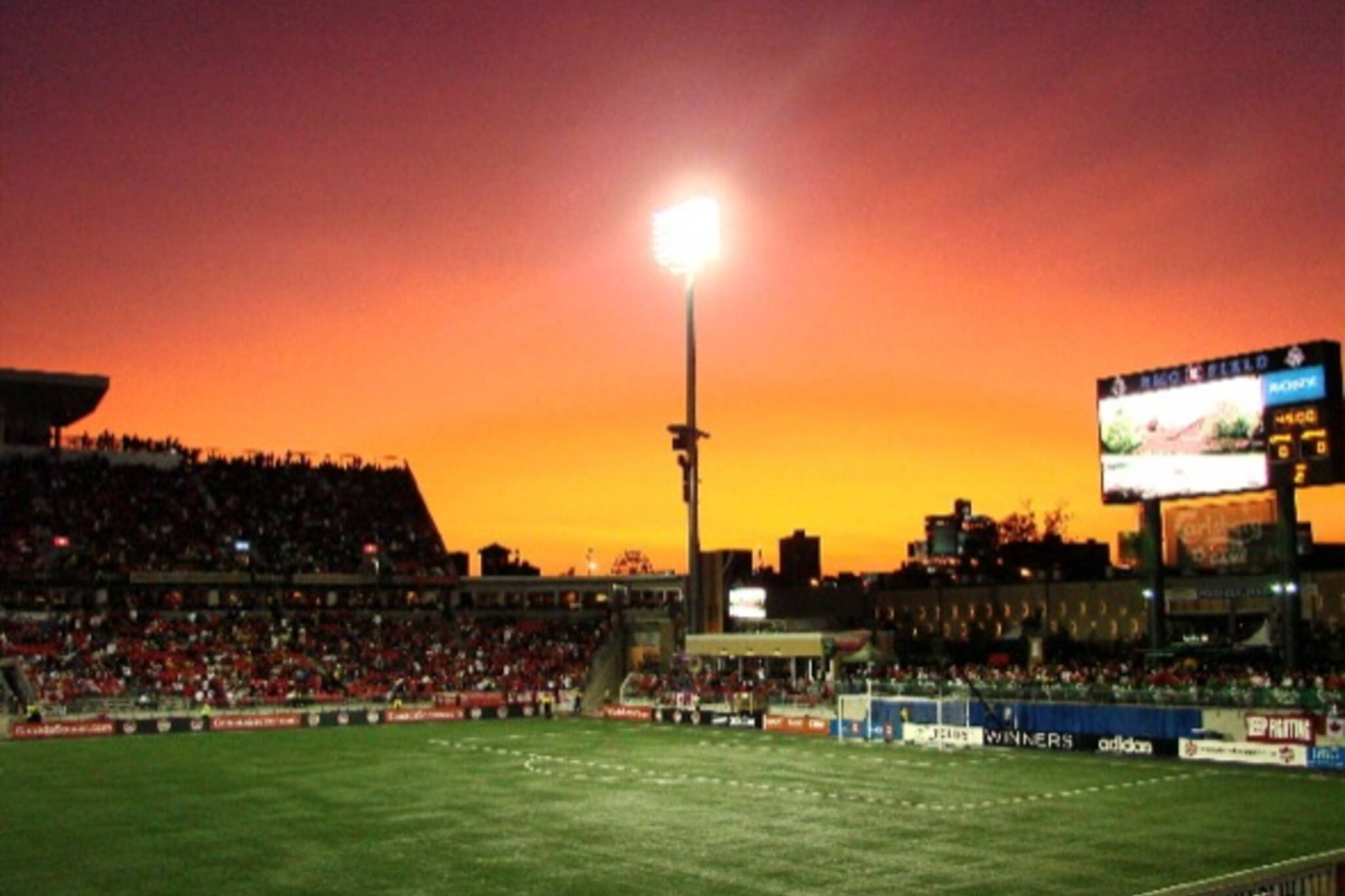 Spectacular sunset over BMO Field