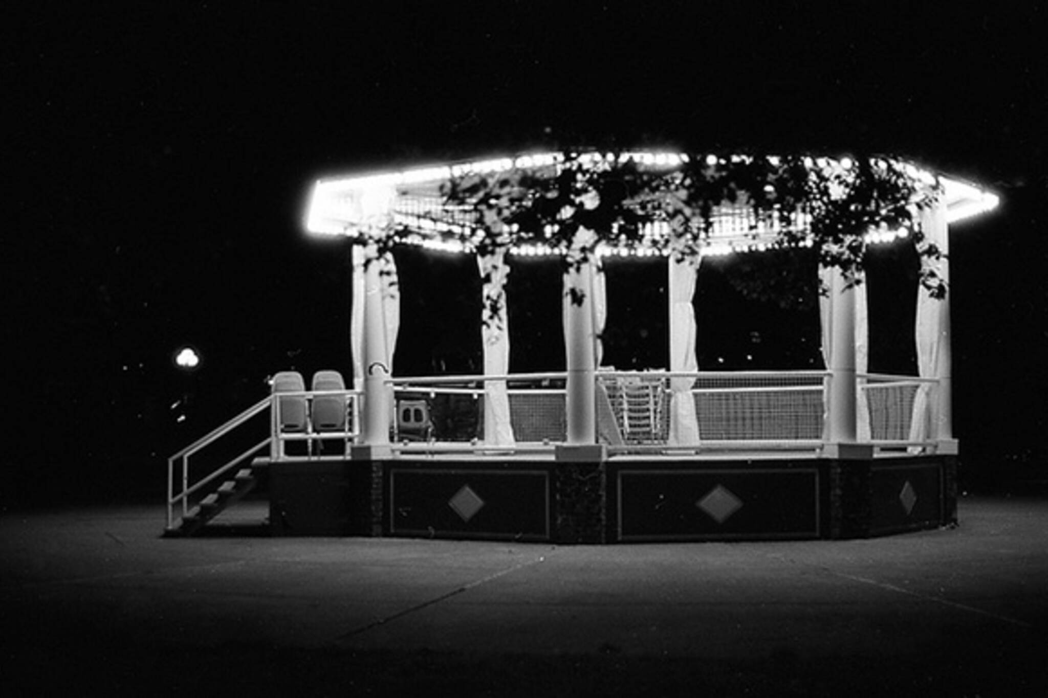 cne, playground, night