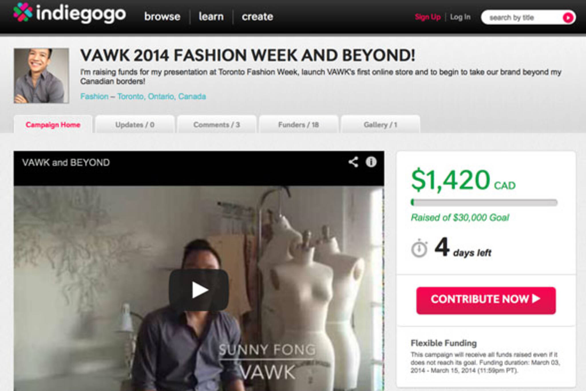 indiegogo fashion week