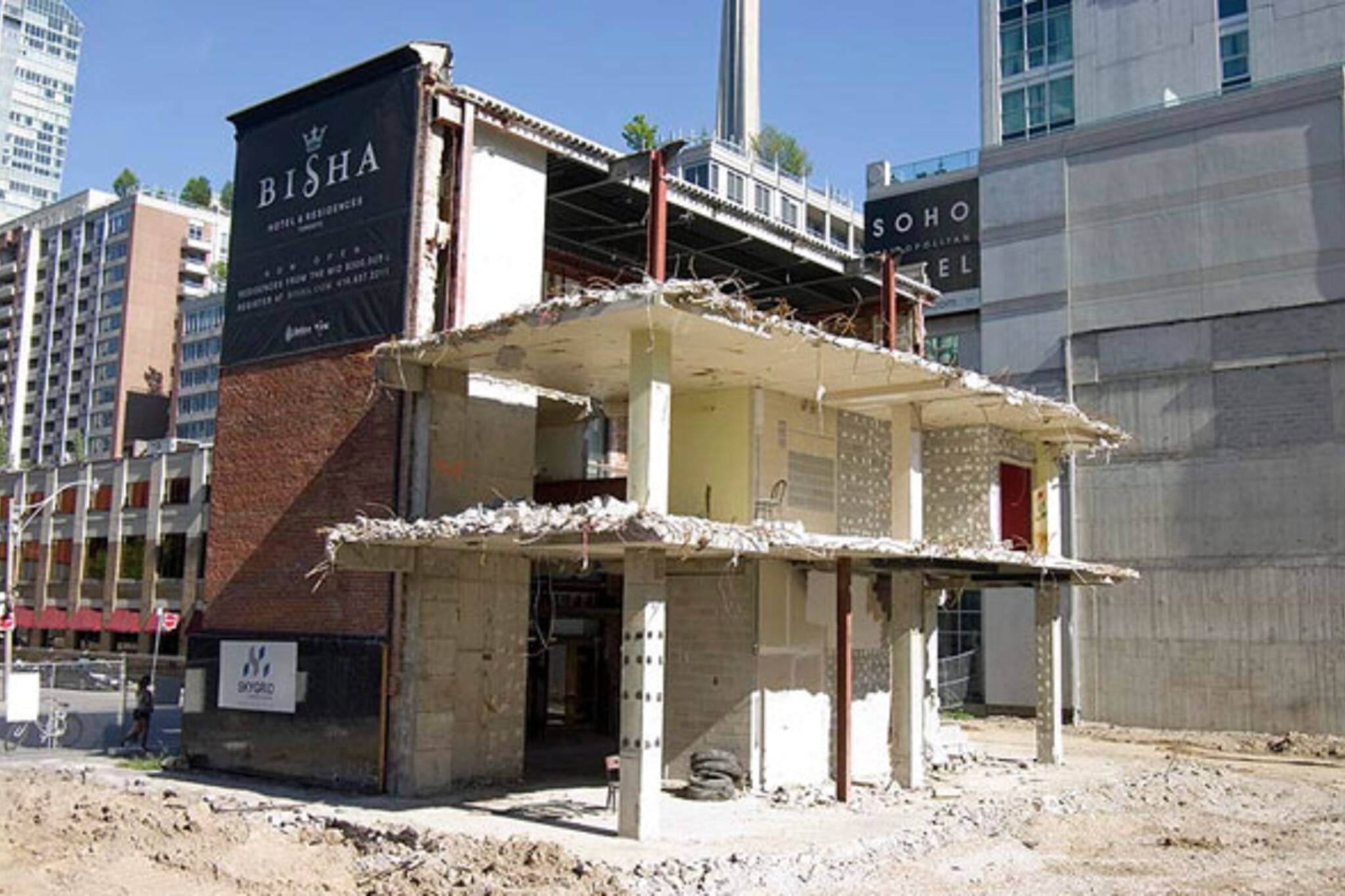 toronto demolition downtown structure building site