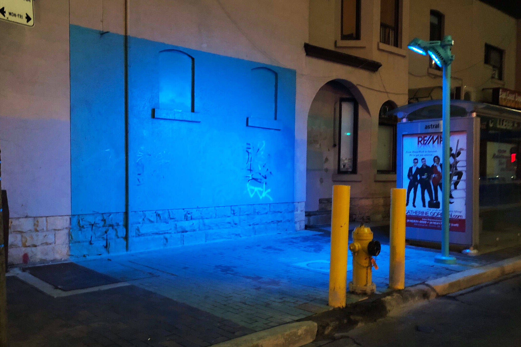 This is what those mysterious blue lights on College Street are for
