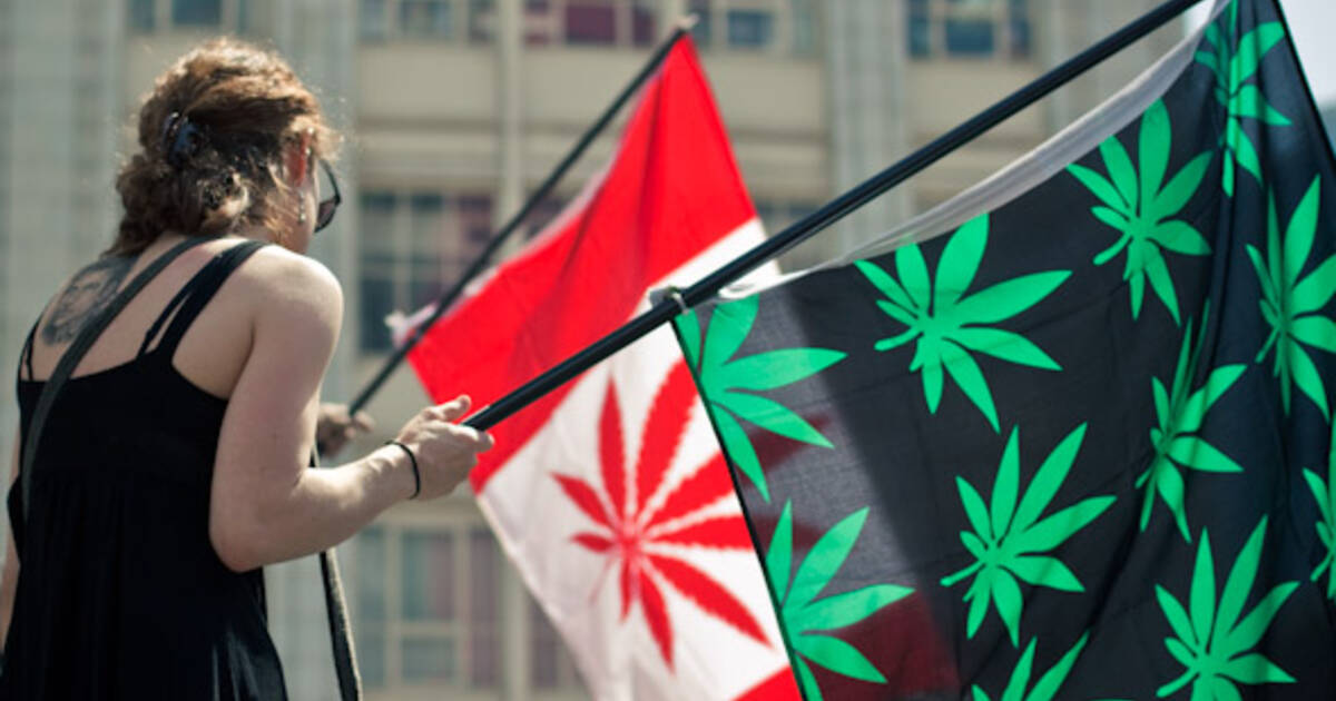 Toronto Hash Mob Celebrates 420 With Pot Protest At Yonge Dundas Square