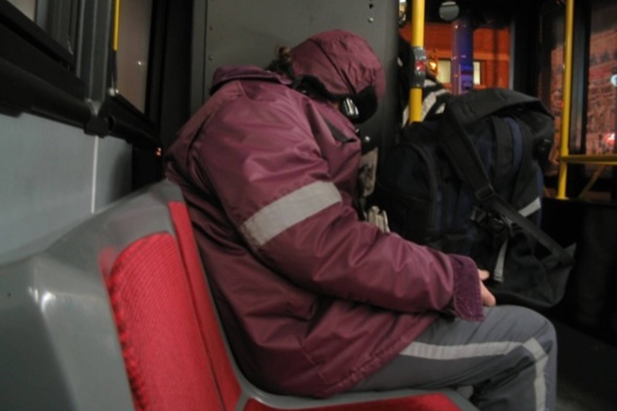 TTC driver sleeping on bus