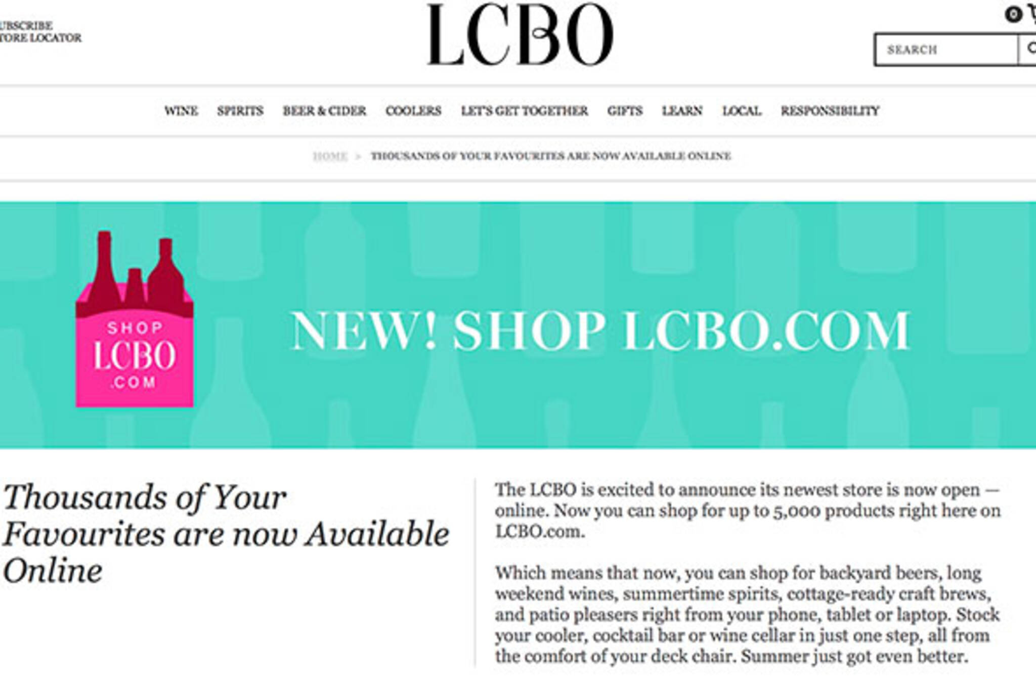 lcbo online store