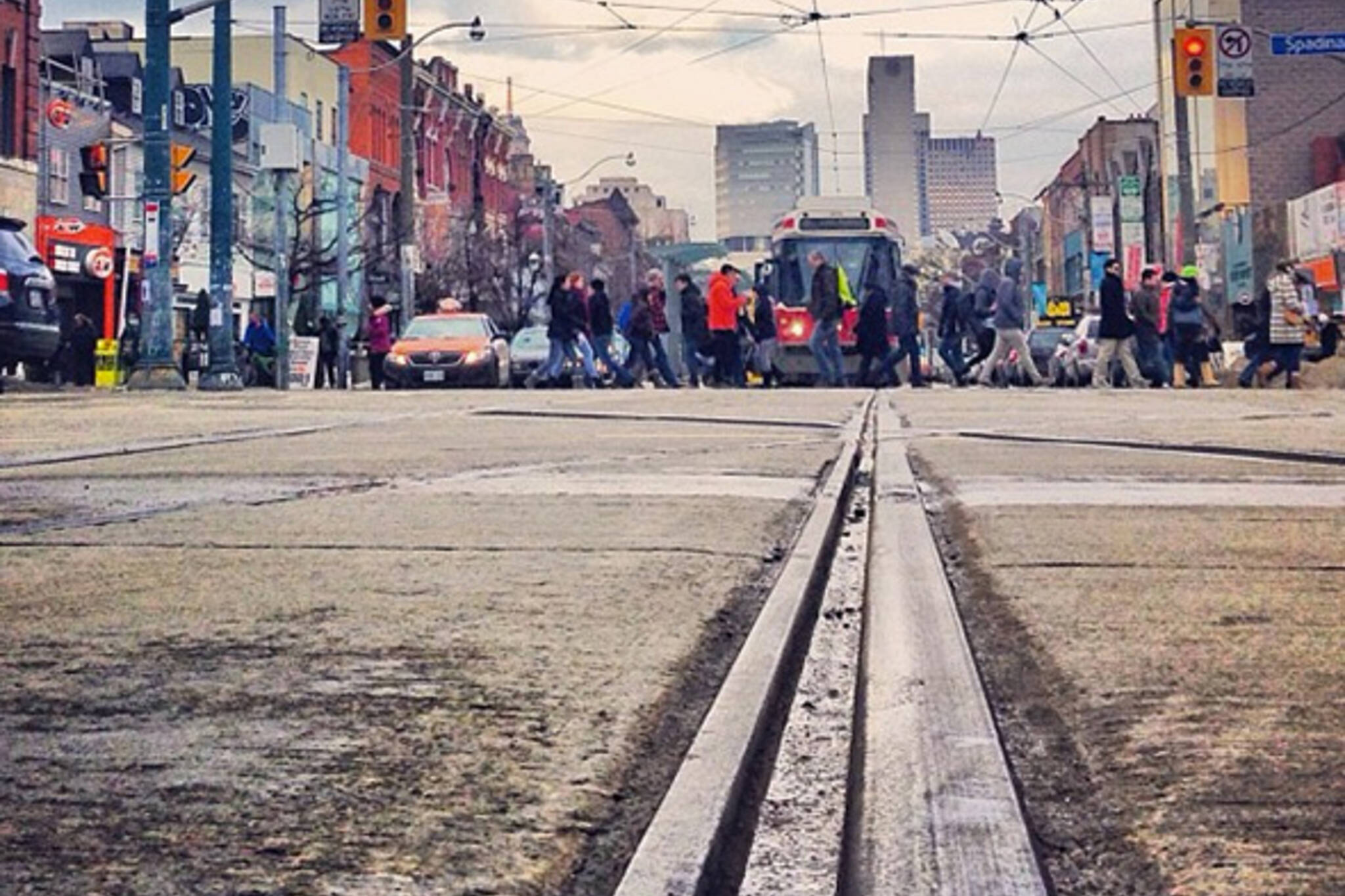 Toronto streetcar tracks