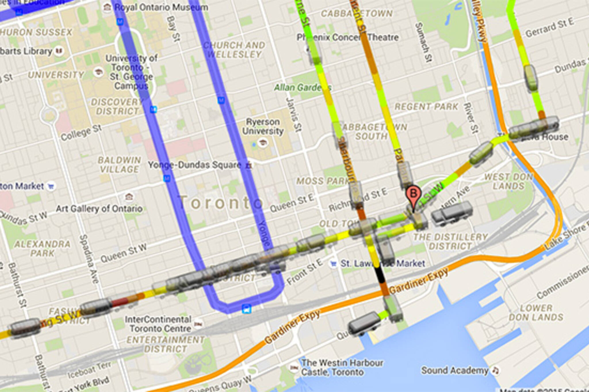 real time ttc map