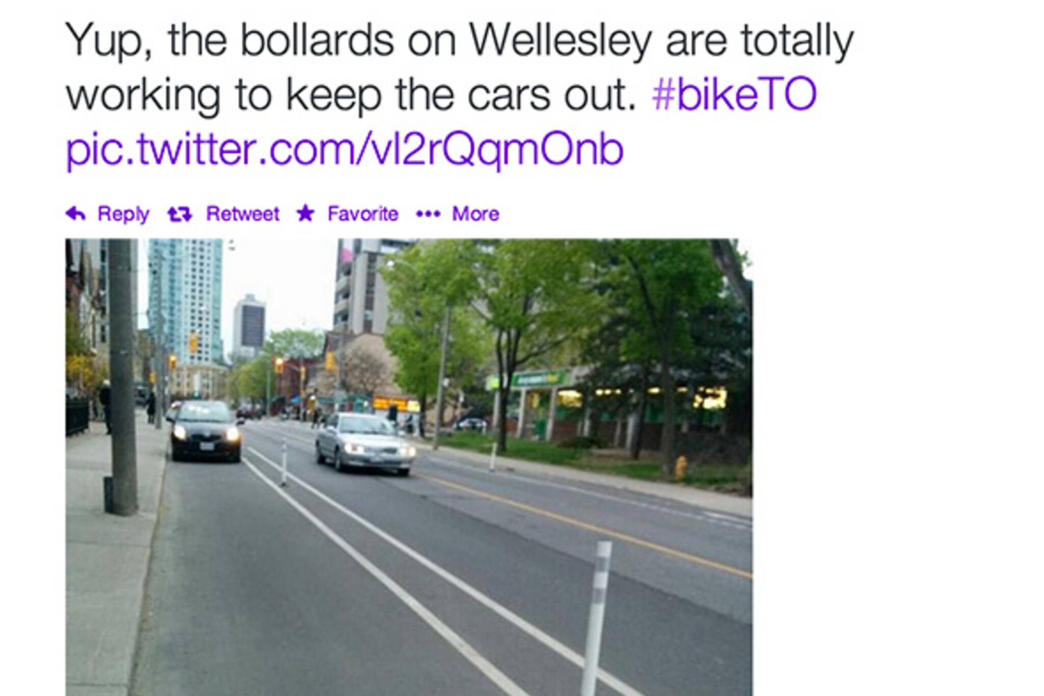 Wellesley Bike lanes
