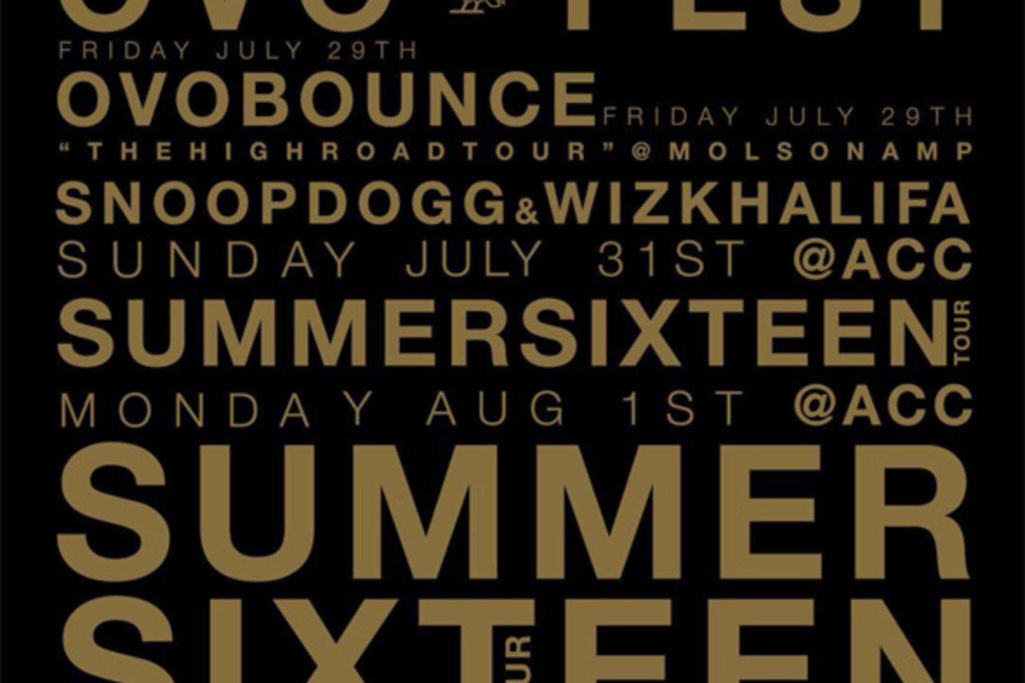 Drake reveals OVO Fest 2016 lineup & dates for Toronto