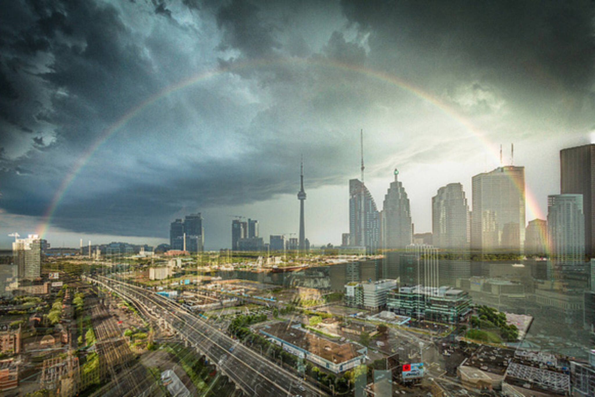 Toronto storm rainbow