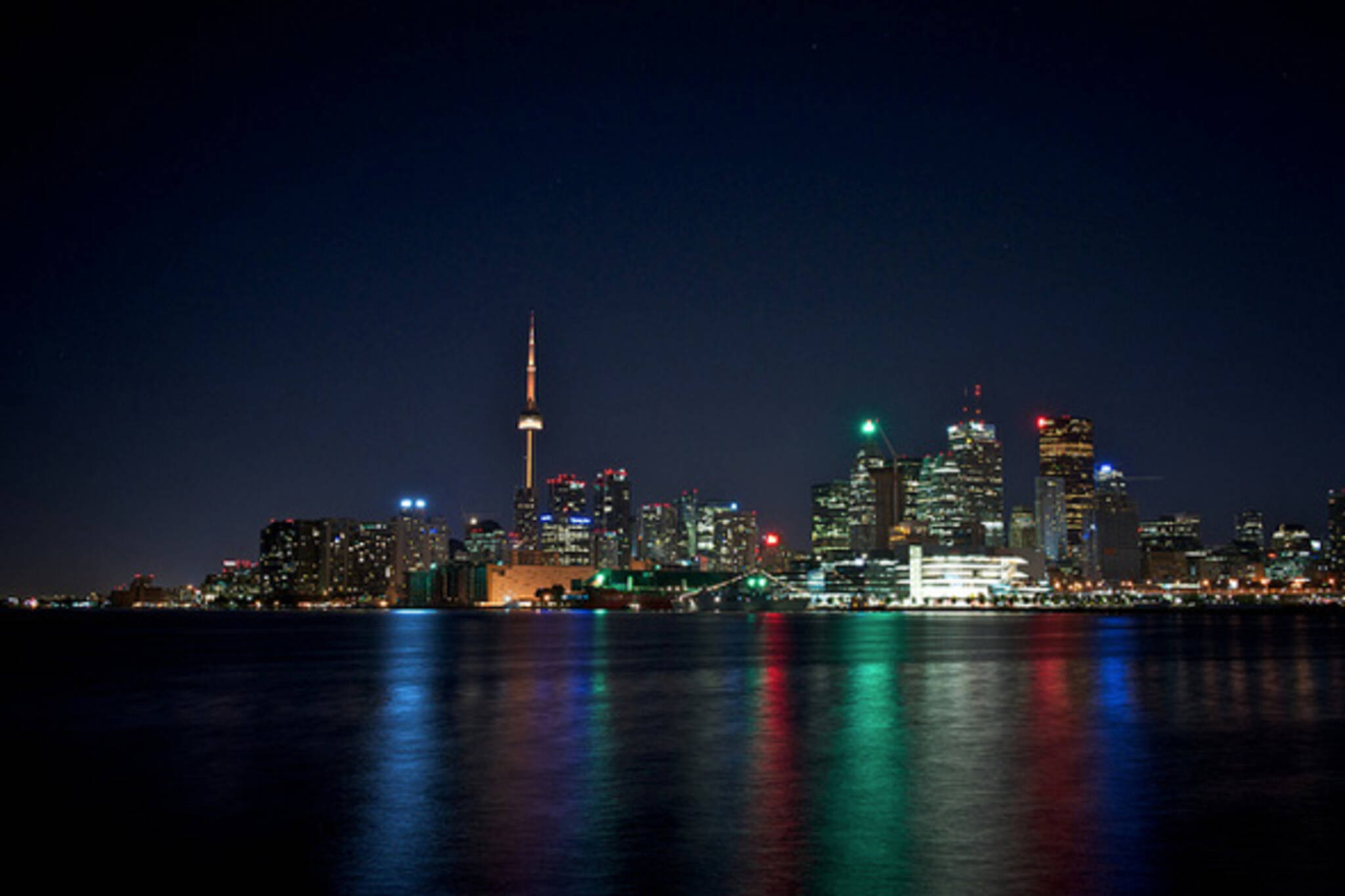 Toronto skyline Polson Pier