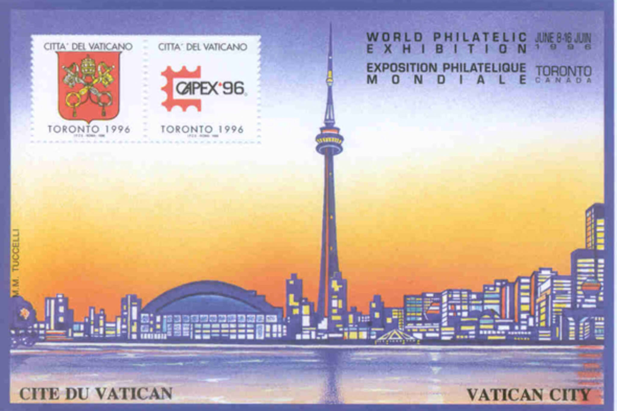 Toronto CN Tower Romanian stamp