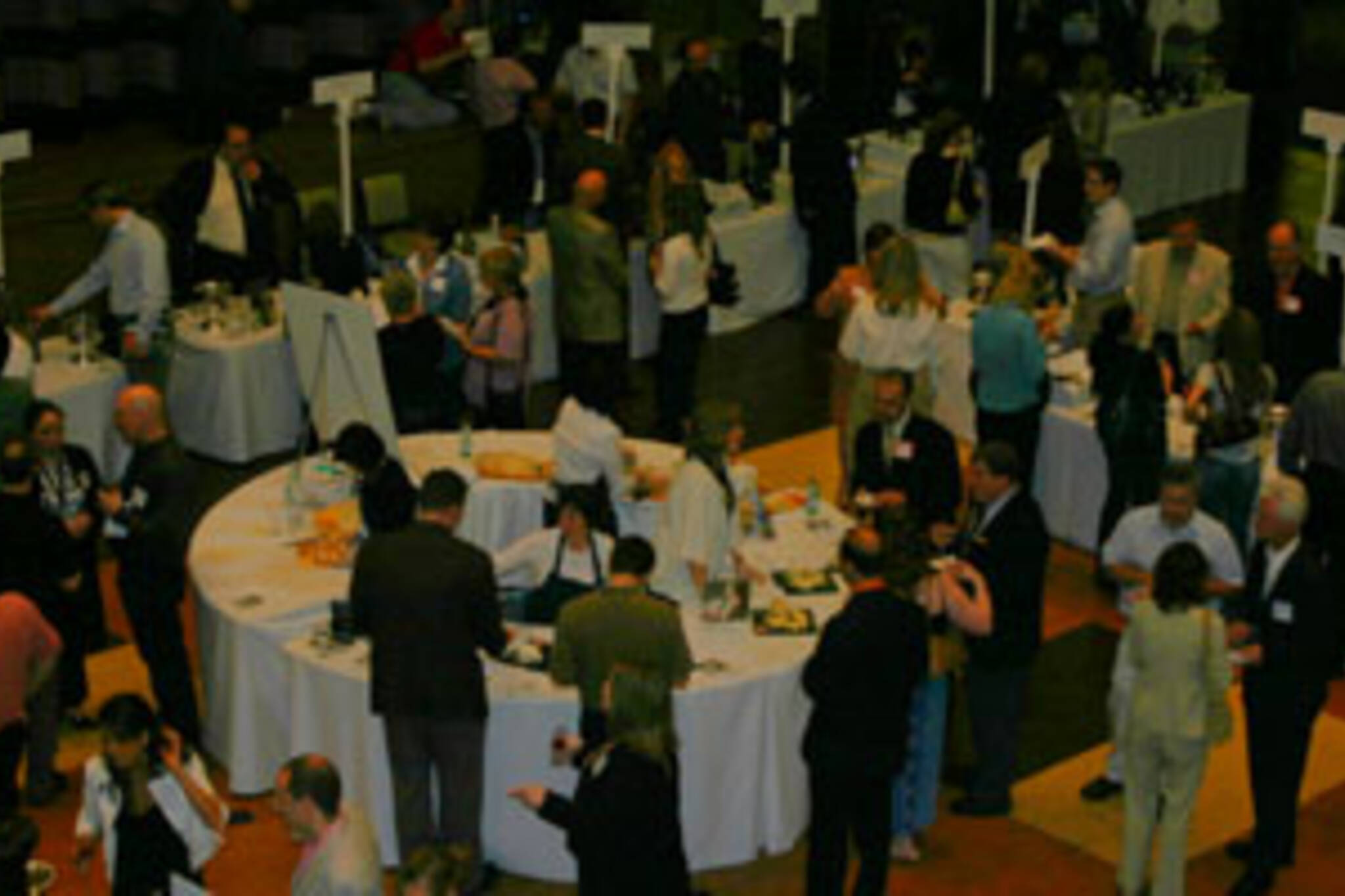 The tasting floor.  The circular table at the centre was filled with cheese.