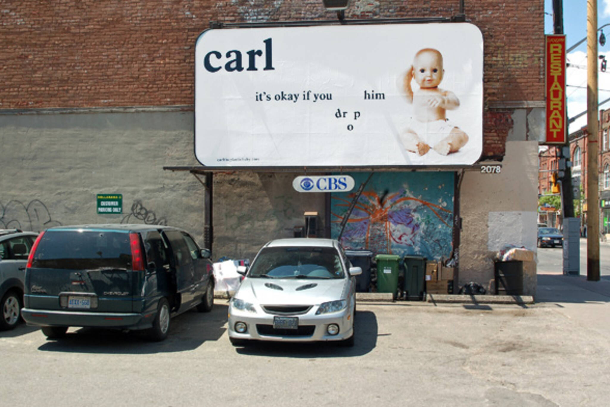 fauxreel billboard carl baby