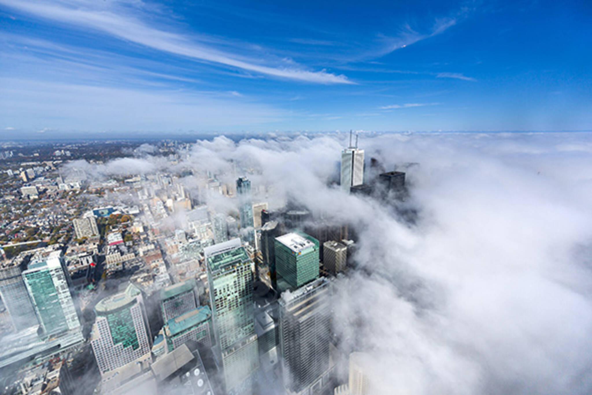Toronto above clouds