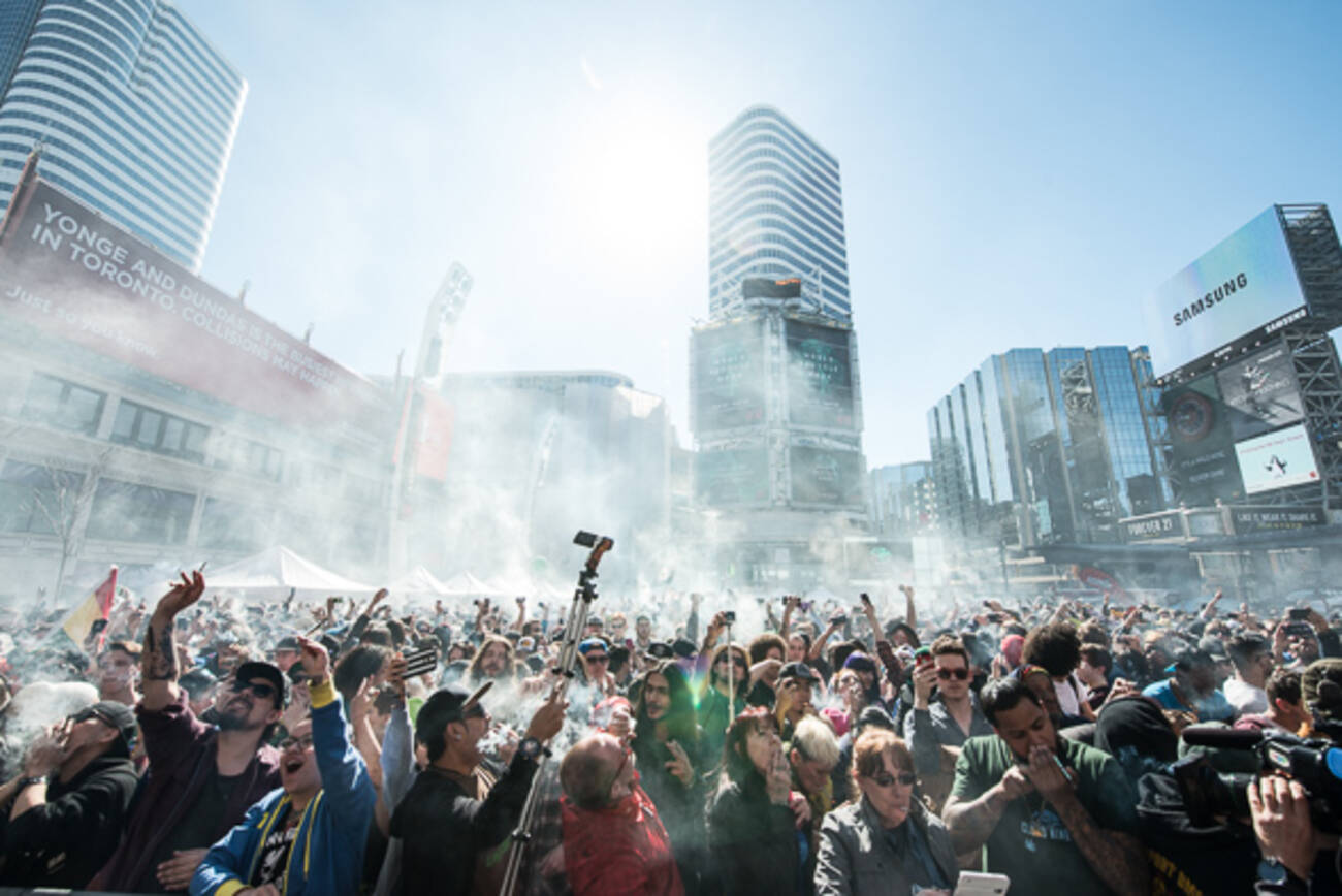 Toronto engulfed in smoke for 420 celebration