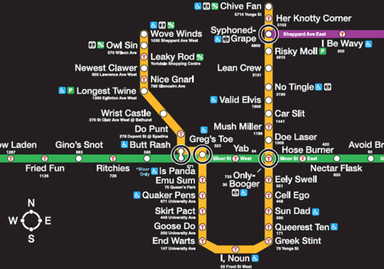 Anyone up for renaming some TTC subway stations?