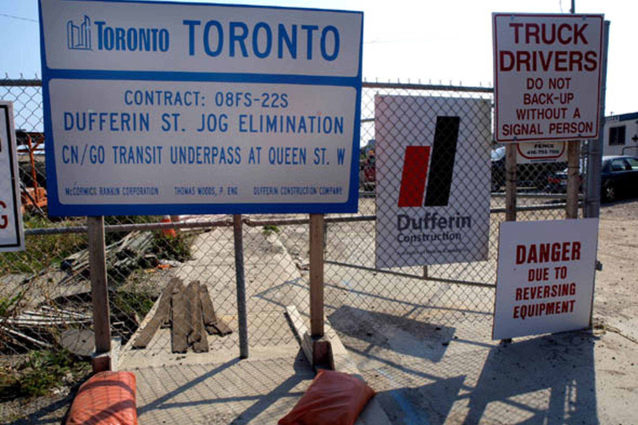 Dufferin Jog construction Toronto