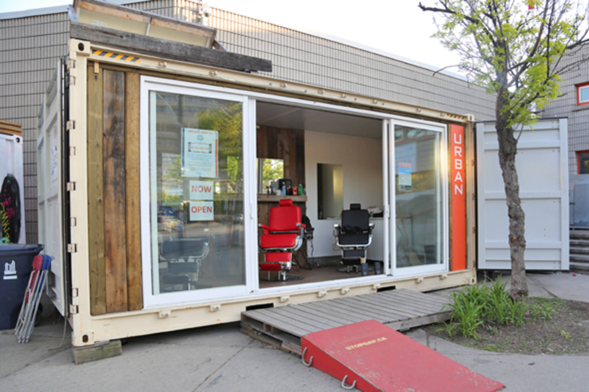 shipping container barber shop