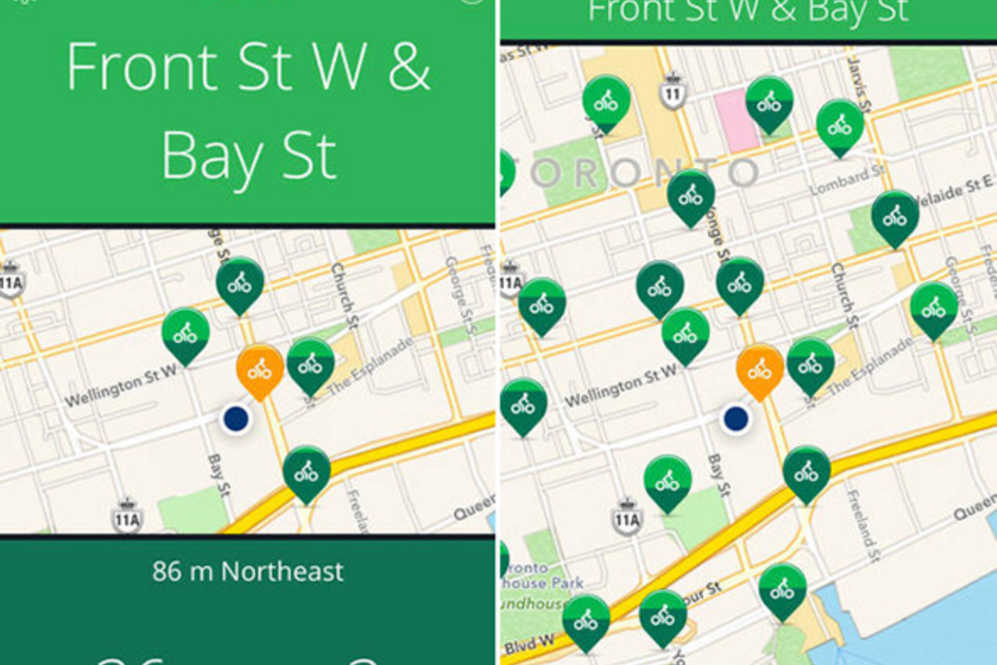 Toronto bike share app