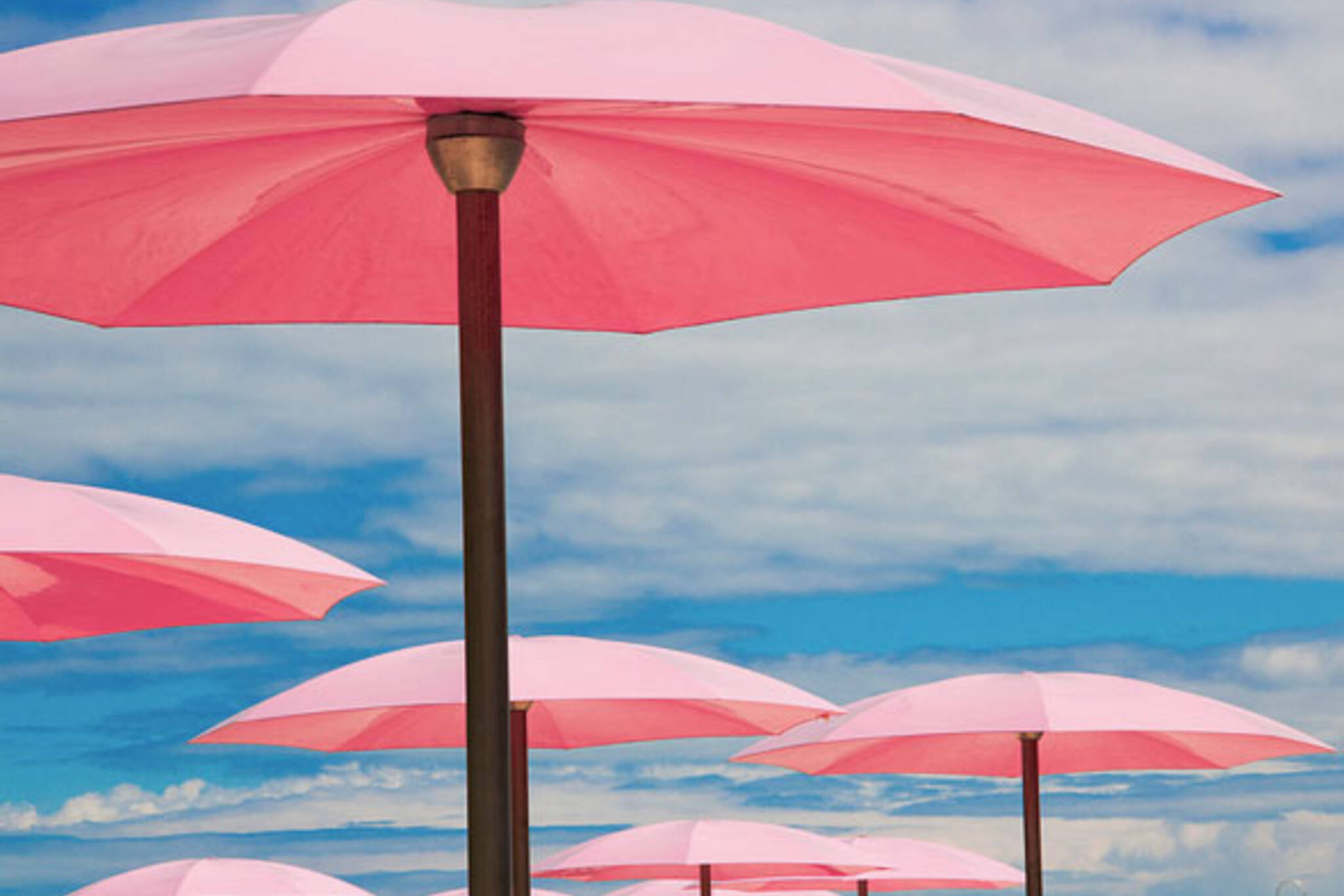 toronto sugar beach waterfront umbrellas