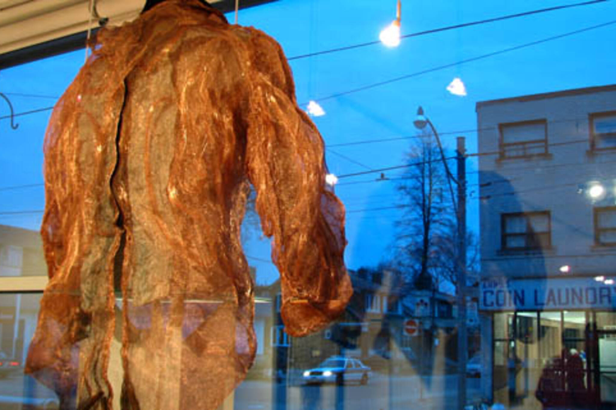 Copper screening jacket by Shelagh Young, part of Domestic Science at the Pentimento Fine Art Gallery