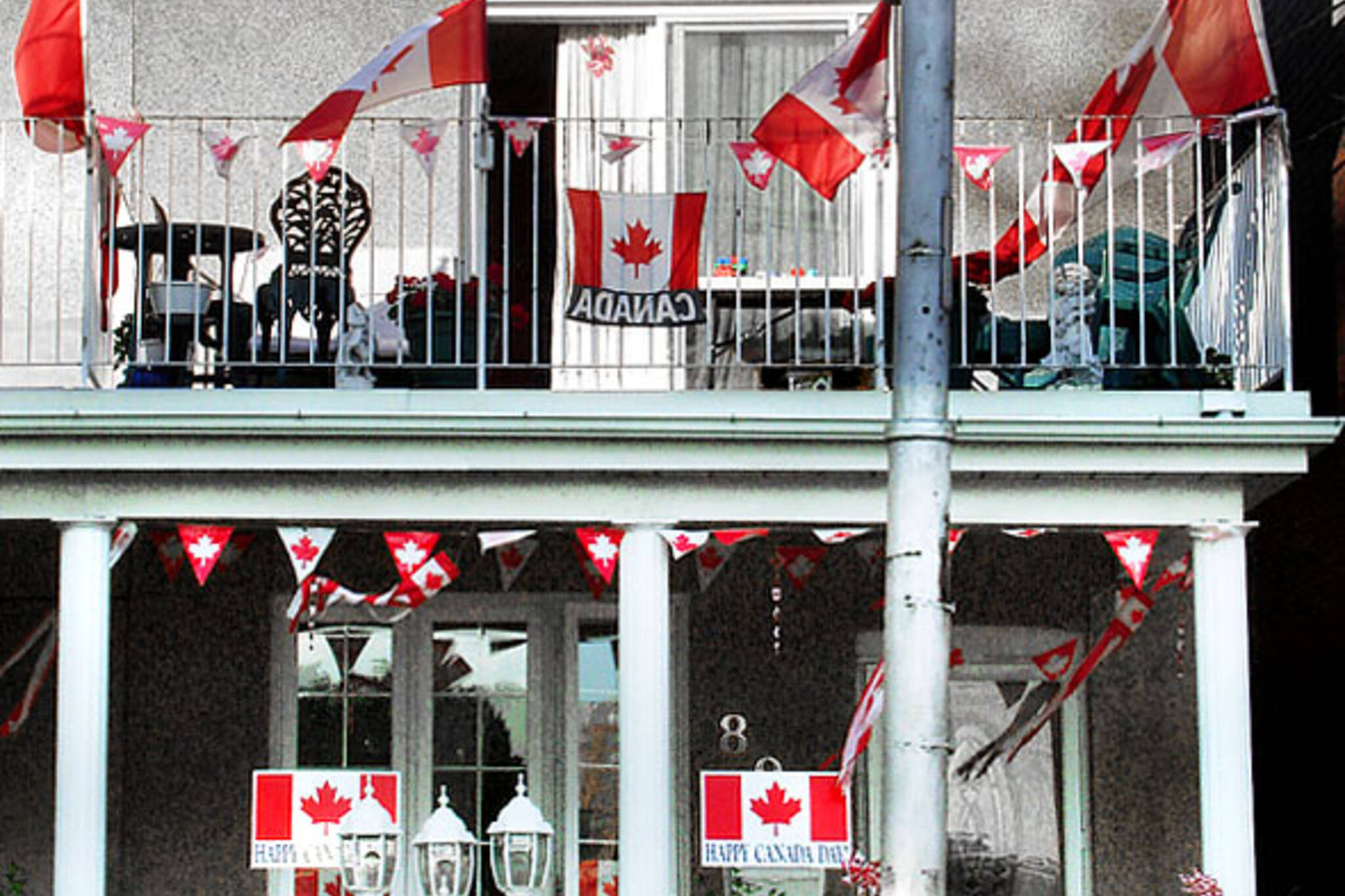 Canada Day decorations in Toronto