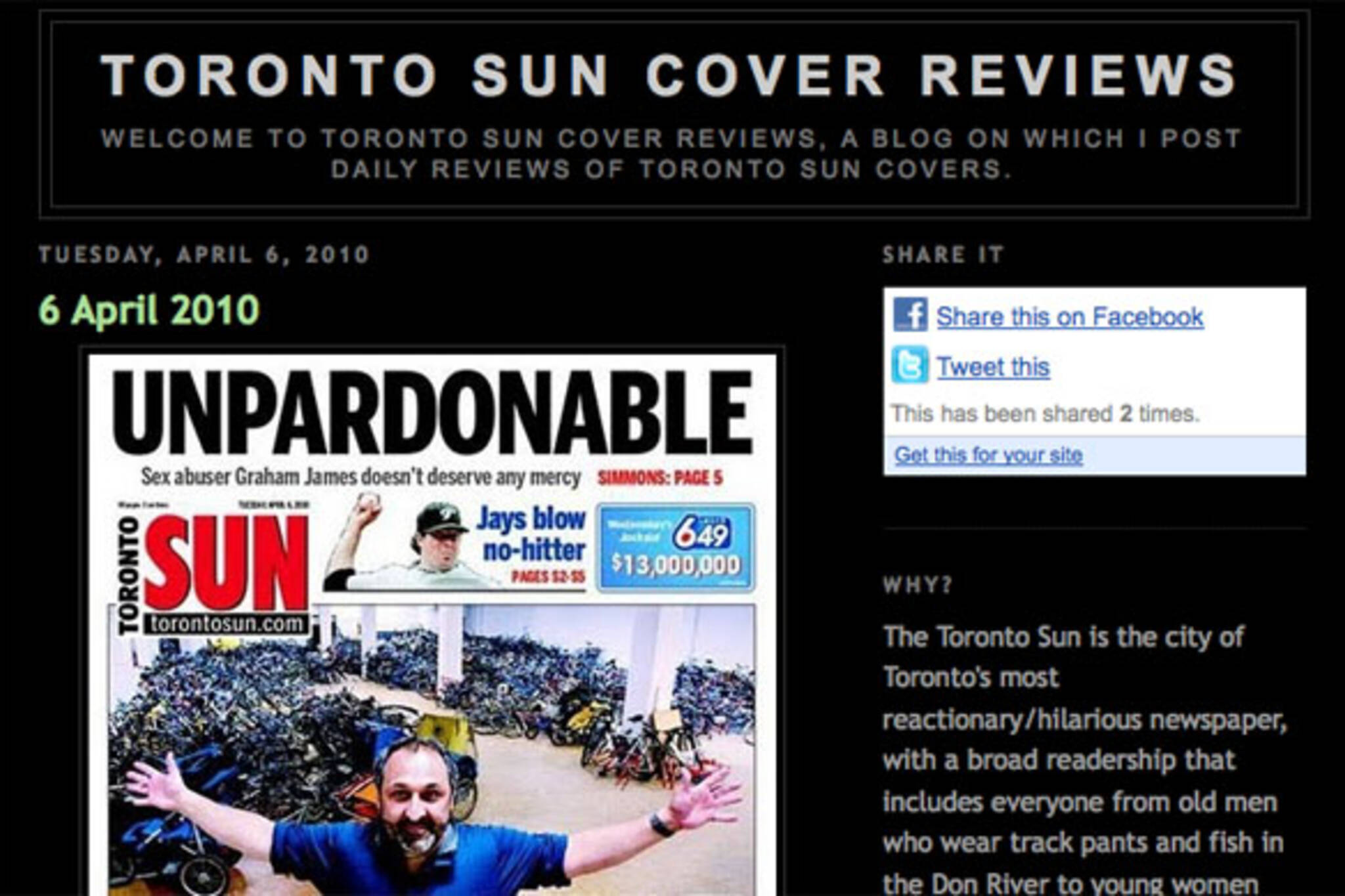 toronto sun front page